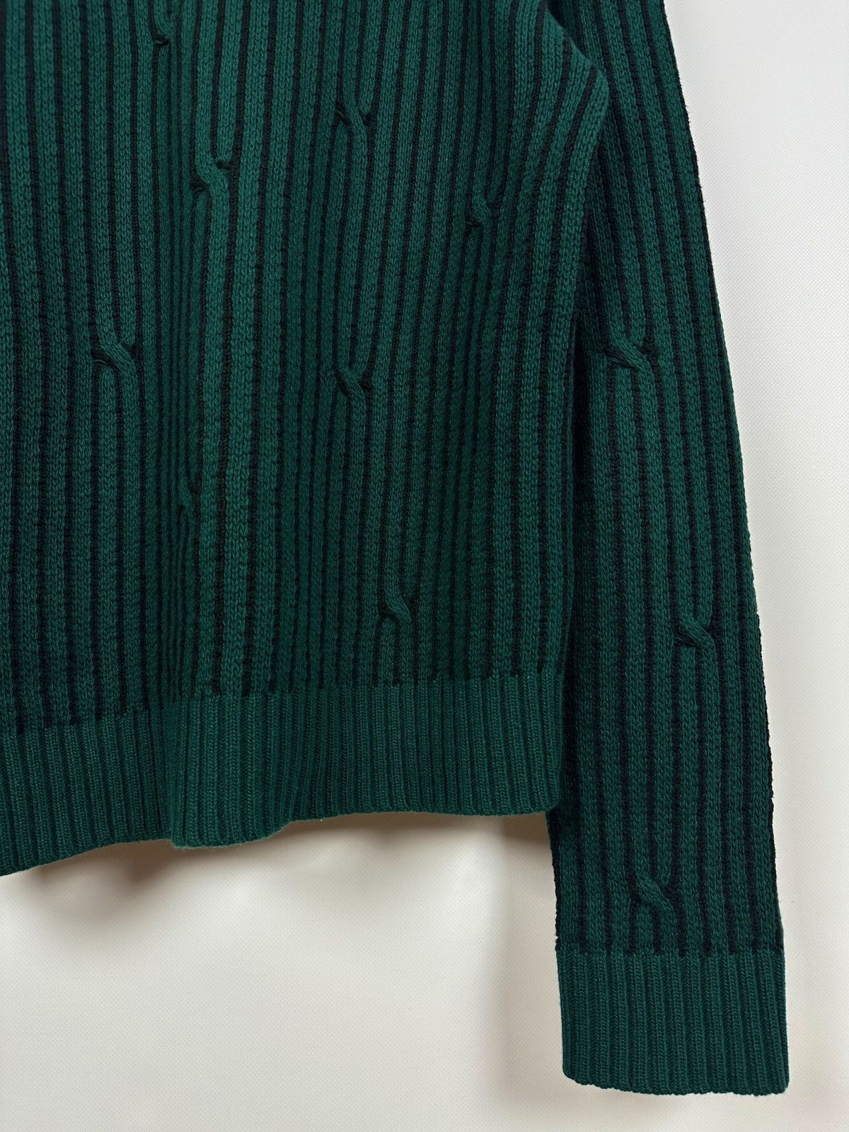 Off-White Off White Green Wool Cable Knit Sweater Size US XL / EU 56 / 4 - 19 Thumbnail