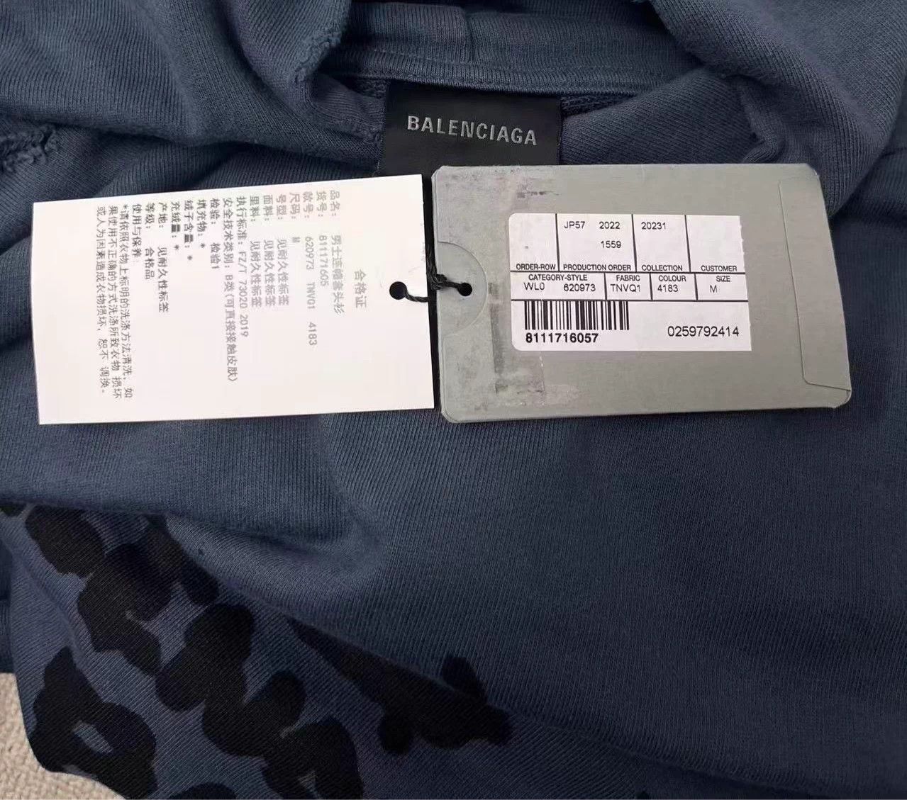 Balenciaga Balenciaga Logo print long-sleeve sweatshirt men's blue Size US M / EU 48-50 / 2 - 5 Thumbnail