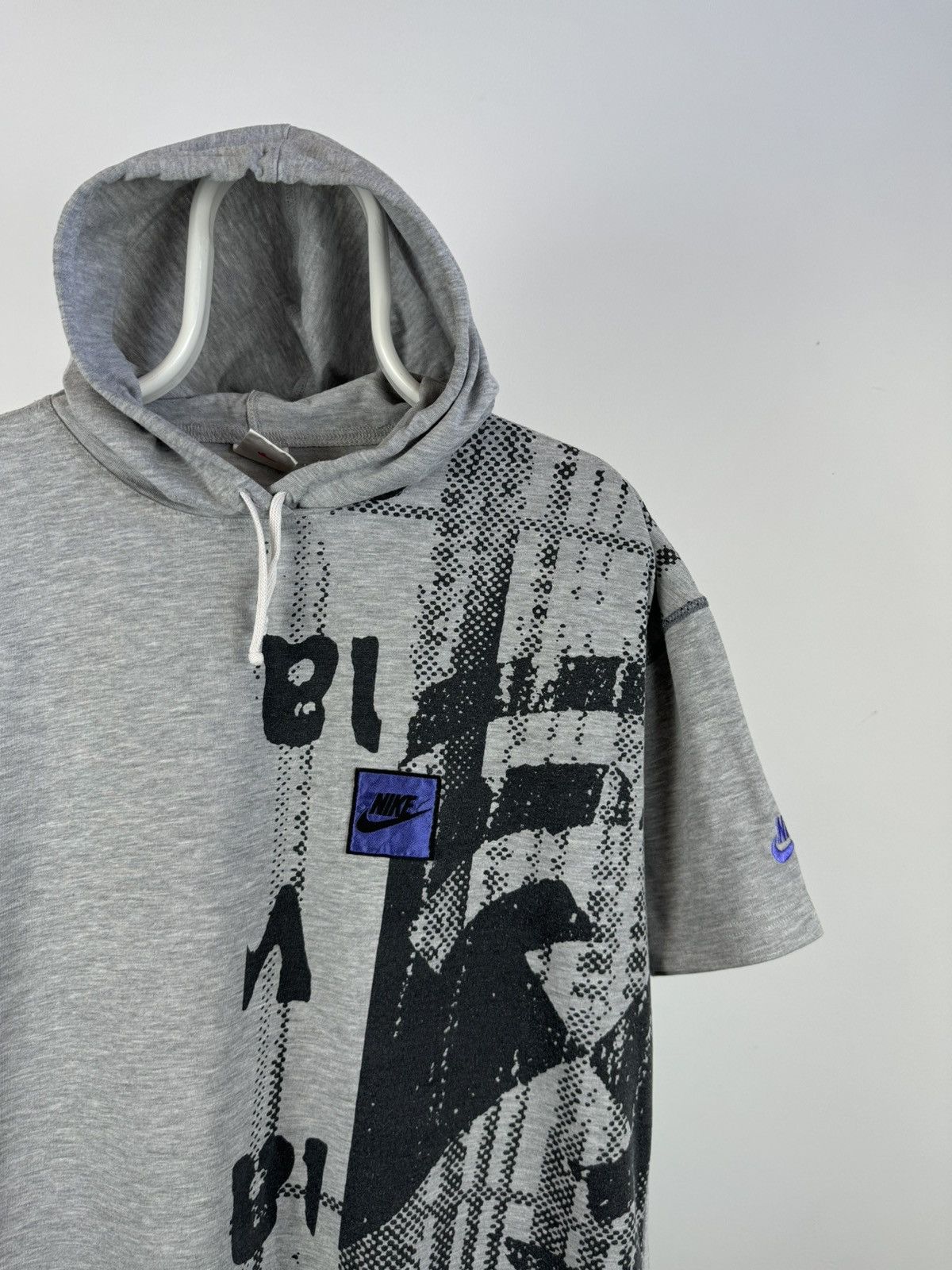 Nike Vintage Nike Hooded Tshirt 90s Size US XL / EU 56 / 4 - 2 Thumbnail