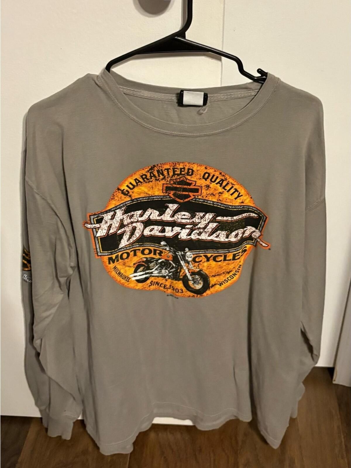 Harley Davidson Harley-Davidson Detroit Long Sleeve Tee with Orange Graphic Size US L / EU 52-54 / 3 - 1 Thumbnail