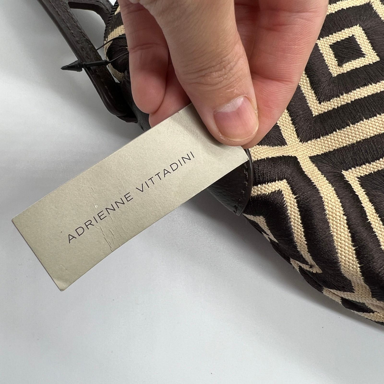 Other Adrienne Vittadini Geometric Canvas Embroidered Bag Size ONE SIZE - 6 Thumbnail