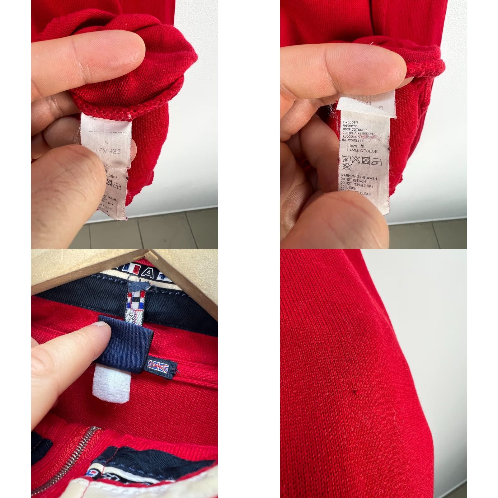 Paul & Shark Paul & Shark Yachting Club Red Half Zip Sweater Jumper 100% Cotton Size M Size US M / EU 48-50 / 2 - 9 Thumbnail