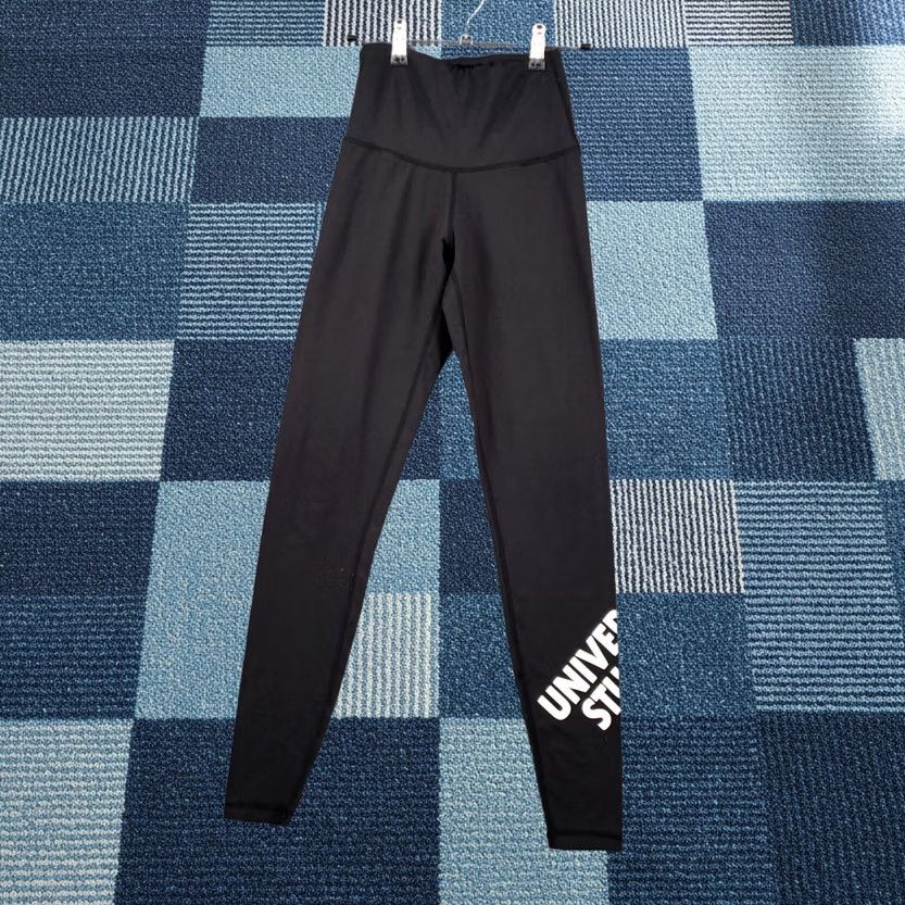 Vintage Universal Studios Leggings Womens XS Black High Waist Active Yoga Gym Size 26" / US 2 / IT 38 - 1 Thumbnail