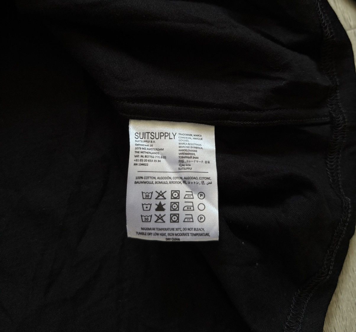 Suitsupply Suitsupply Cotton Black Shirt Slim Fit Size US L / EU 52-54 / 3 - 5 Thumbnail