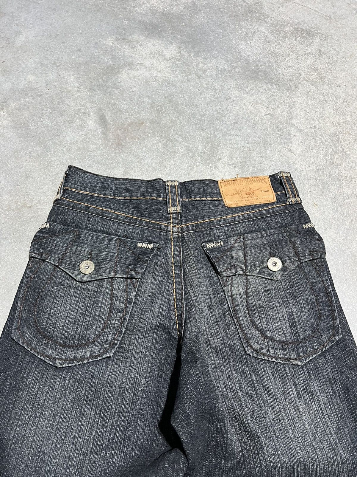 JNCO Crazy Vintage Y2K Baggy Wide Leg True Religion Jeans Size US 34 / EU 50 - 4 Thumbnail
