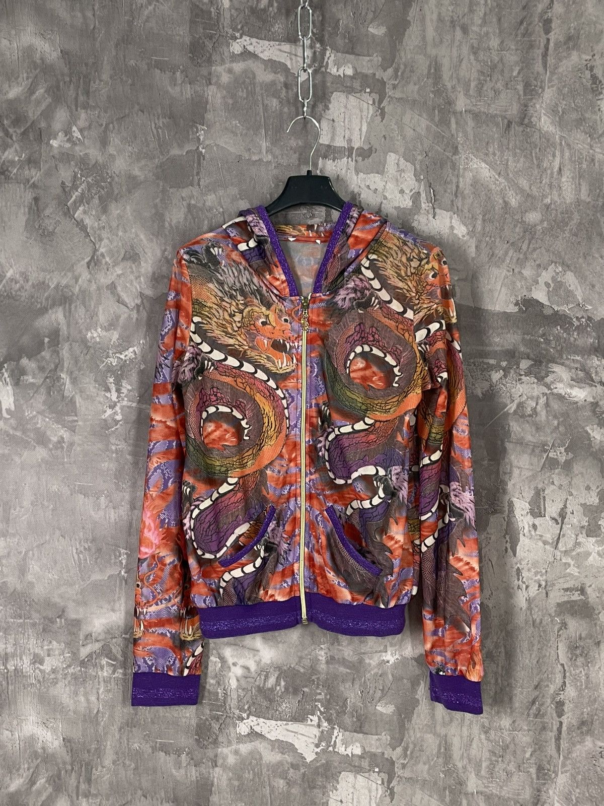Japanese Brand Y2K Japanese Dragon Logo Zip Up Hoodie Y2K Size M / US 6-8 / IT 42-44 - 1 Thumbnail
