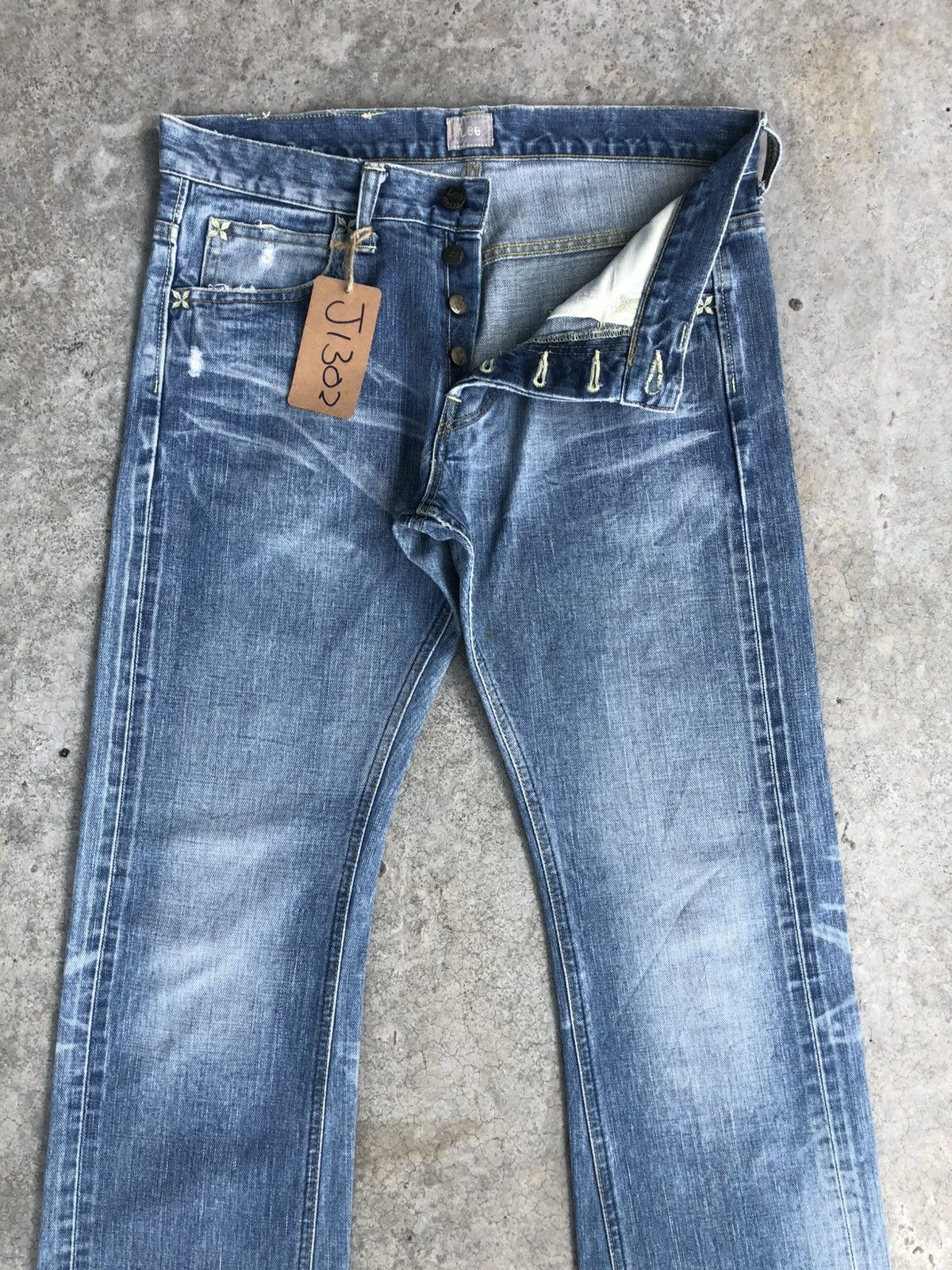If Six Was Nine Japanese Lee Flared Jeans Distressed Jeans Size US 32 / EU 48 - 7 Thumbnail