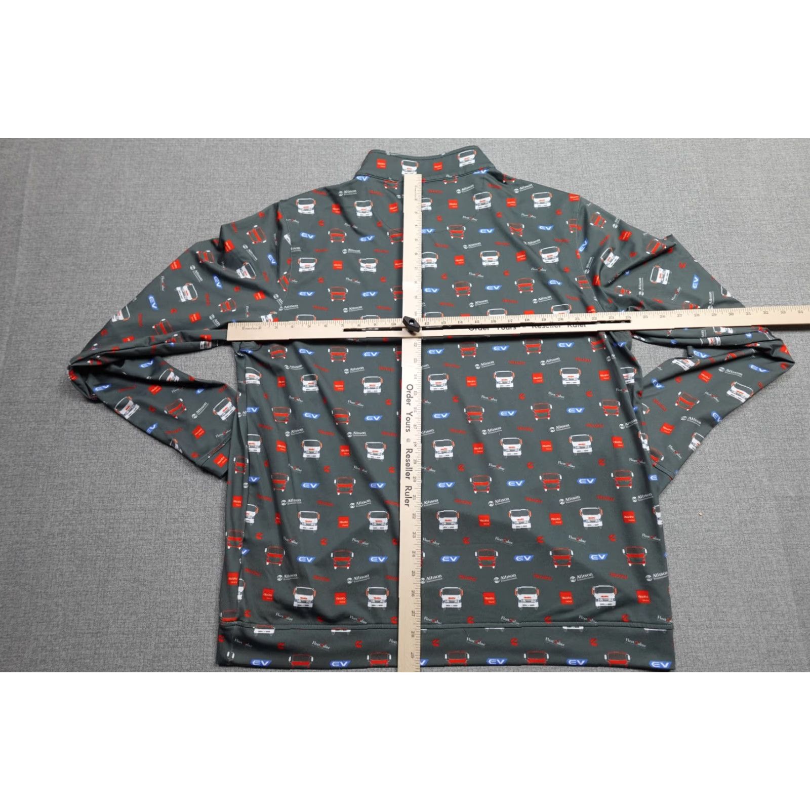 Vintage Fore Fathers Quarter Zip Mens XL Gray Isuzu Trucks Allison Transmission EV Graphic Print Pullover Long Sleeve Casual Clothing Size US XL / EU 56 / 4 - 5 Thumbnail