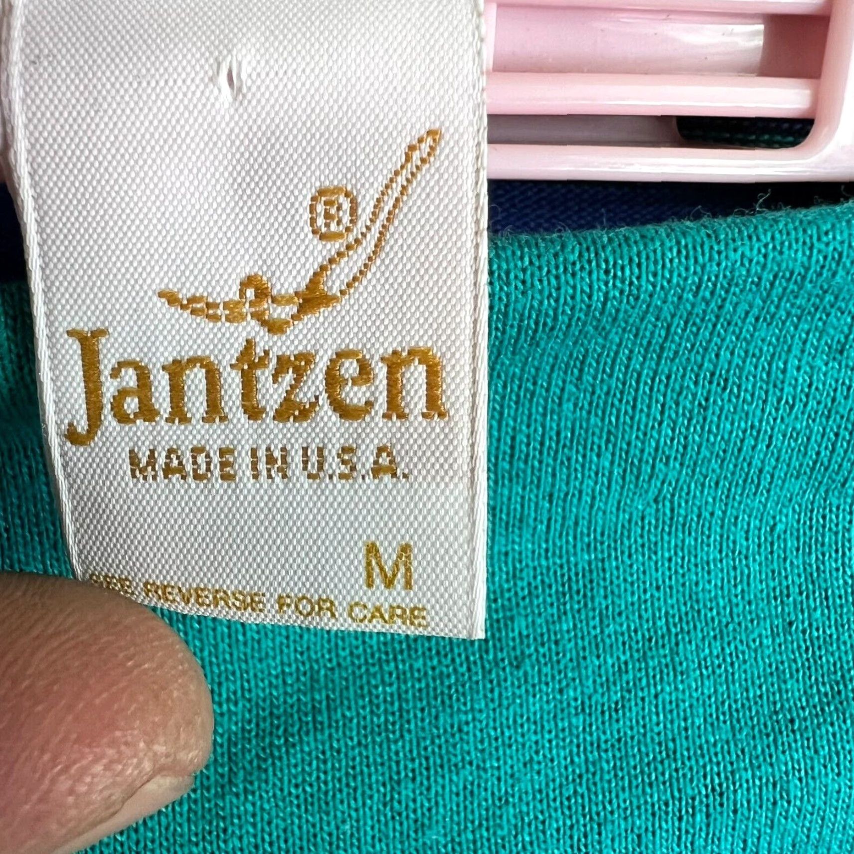 Jantzen VINTAGE Jantzen Striped Knit Sweater Womens Size M Blue/Green Pullover Made in USA Size M / US 6-8 / IT 42-44 - 5 Thumbnail