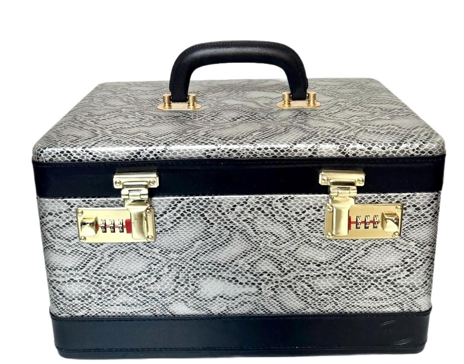 Other Jewelry Briefcase Box Silver Large Metal Lockable Organizer Size ONE SIZE - 1 Thumbnail