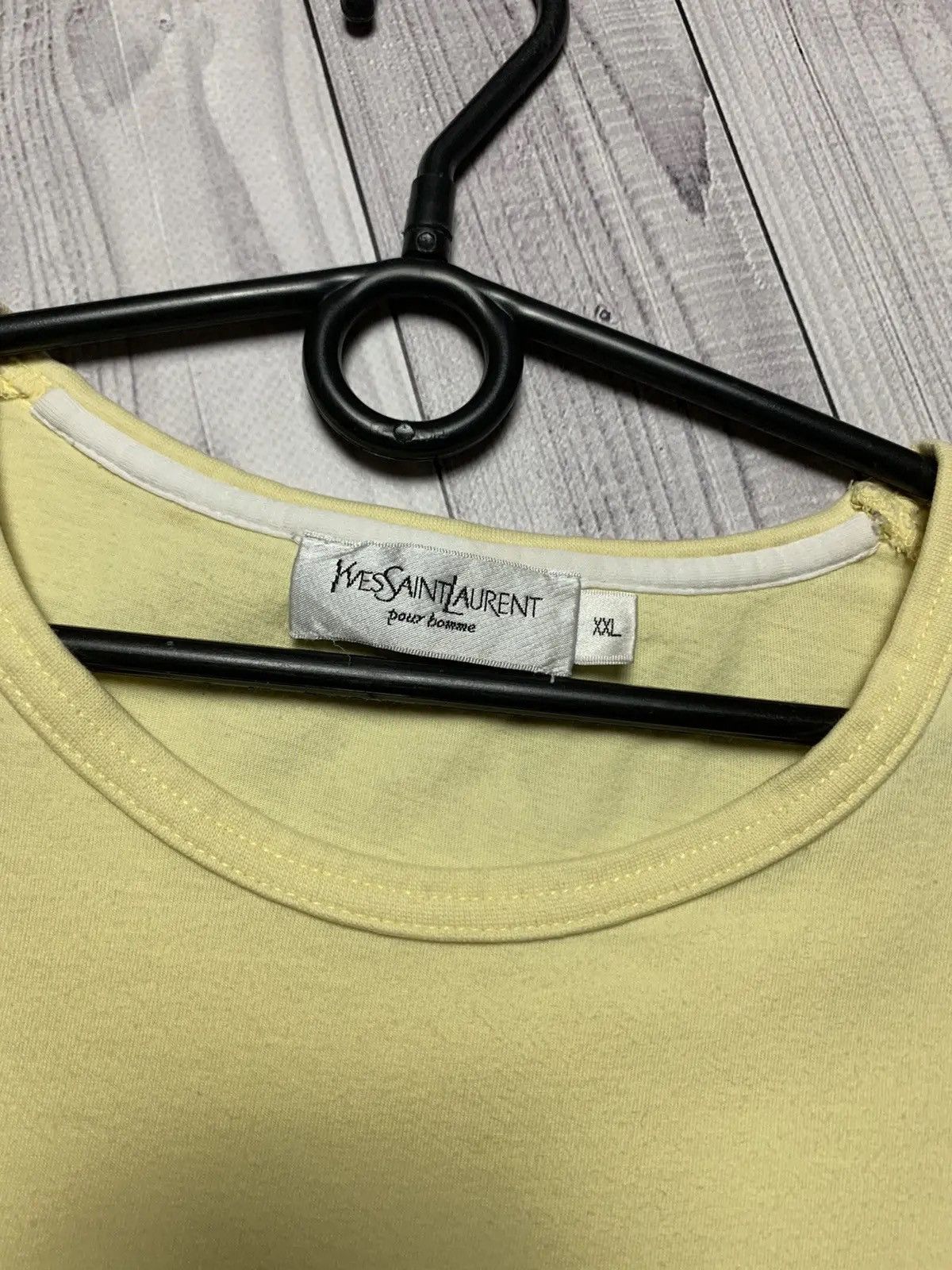 Yves Saint Laurent Vintage Yves Saint Laurent tee yellow logo T-shirt rare Size US XXL / EU 58 / 5 - 4 Thumbnail