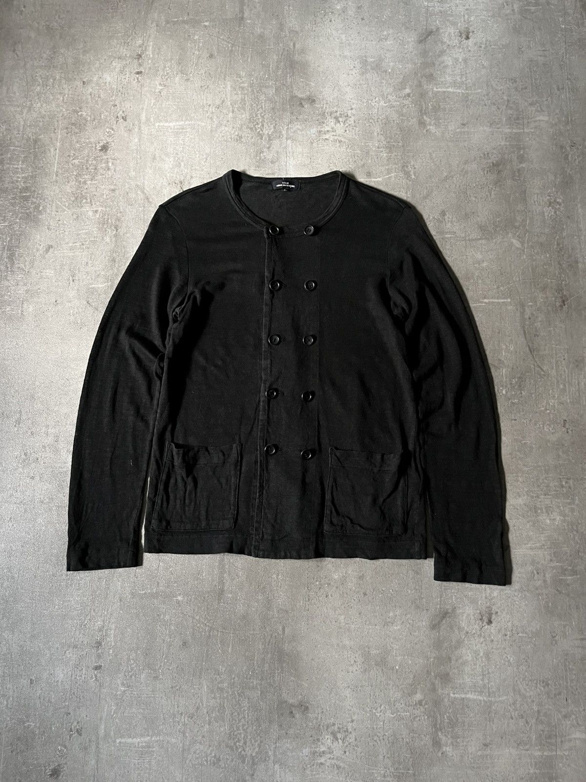 Pre-owned Comme Des Garçons Tricot Double Button Up Sweater Black