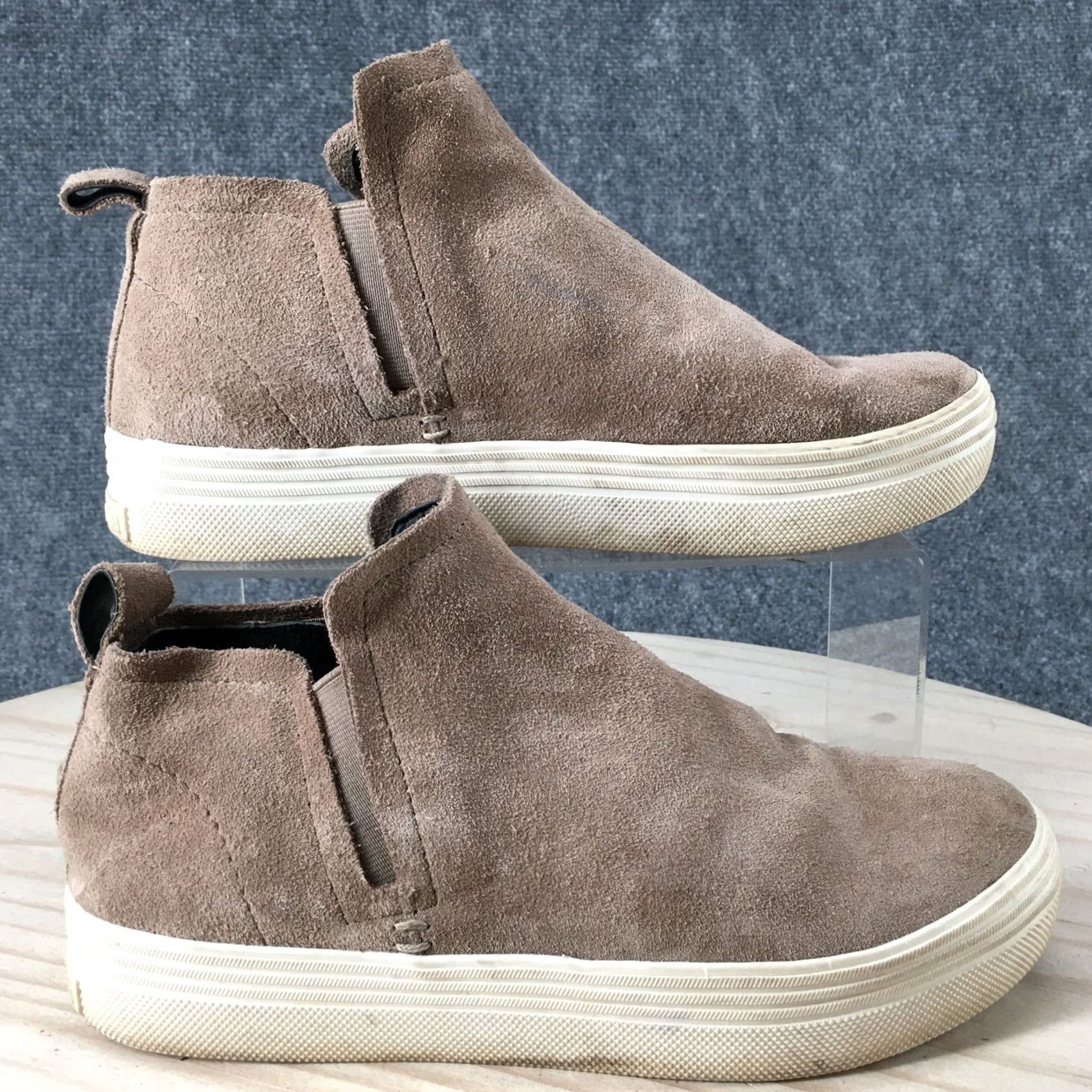 Dolce Vita Dolce Vita Womens Platform High Top Sneakers Beige Suede Pull On Casual - 8 US - Size 8 Size M / US 6-8 / IT 42-44 - 2 Thumbnail