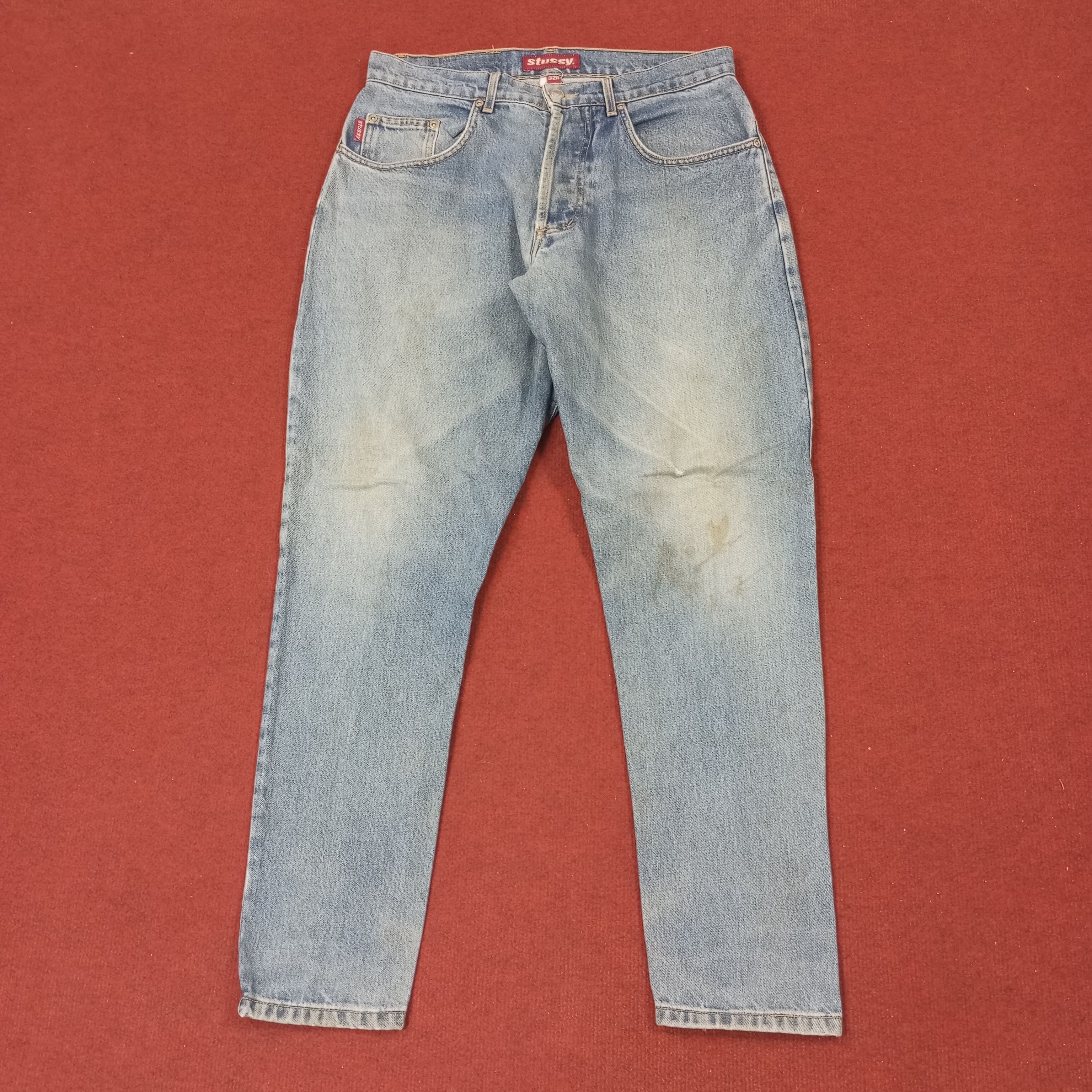 Stussy × Vintage Stussy Made In USA Streetwear Custom Art Jeans c217n28 Size US 32 / EU 48 - 4 Thumbnail