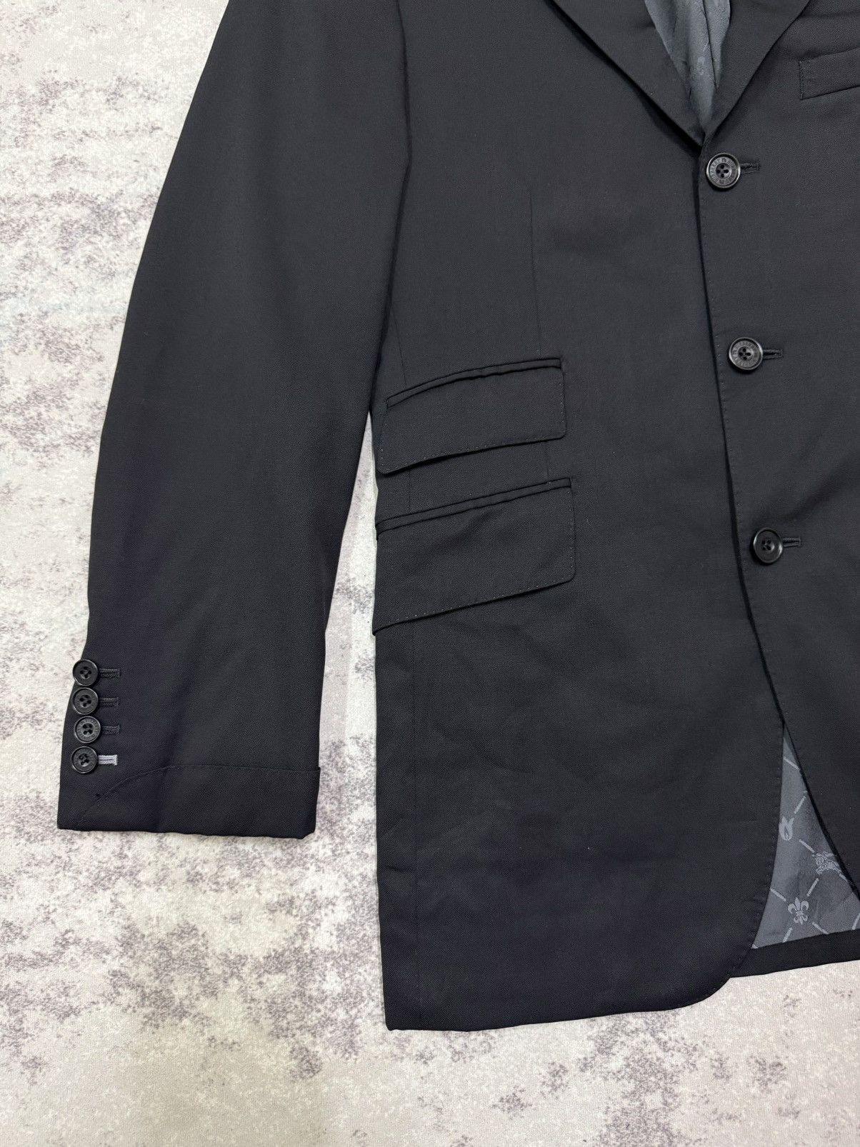 Burberry Burberry Super 120s Monogram Lined Black Blazer Coat Size US S / EU 44-46 / 1 - 4 Thumbnail