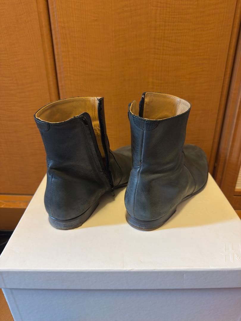 H&M × Maison Margiela Maison Margiela x H&M Zip Closure Leather Boots Black 41 Size US 8 / EU 41 - 2 Thumbnail
