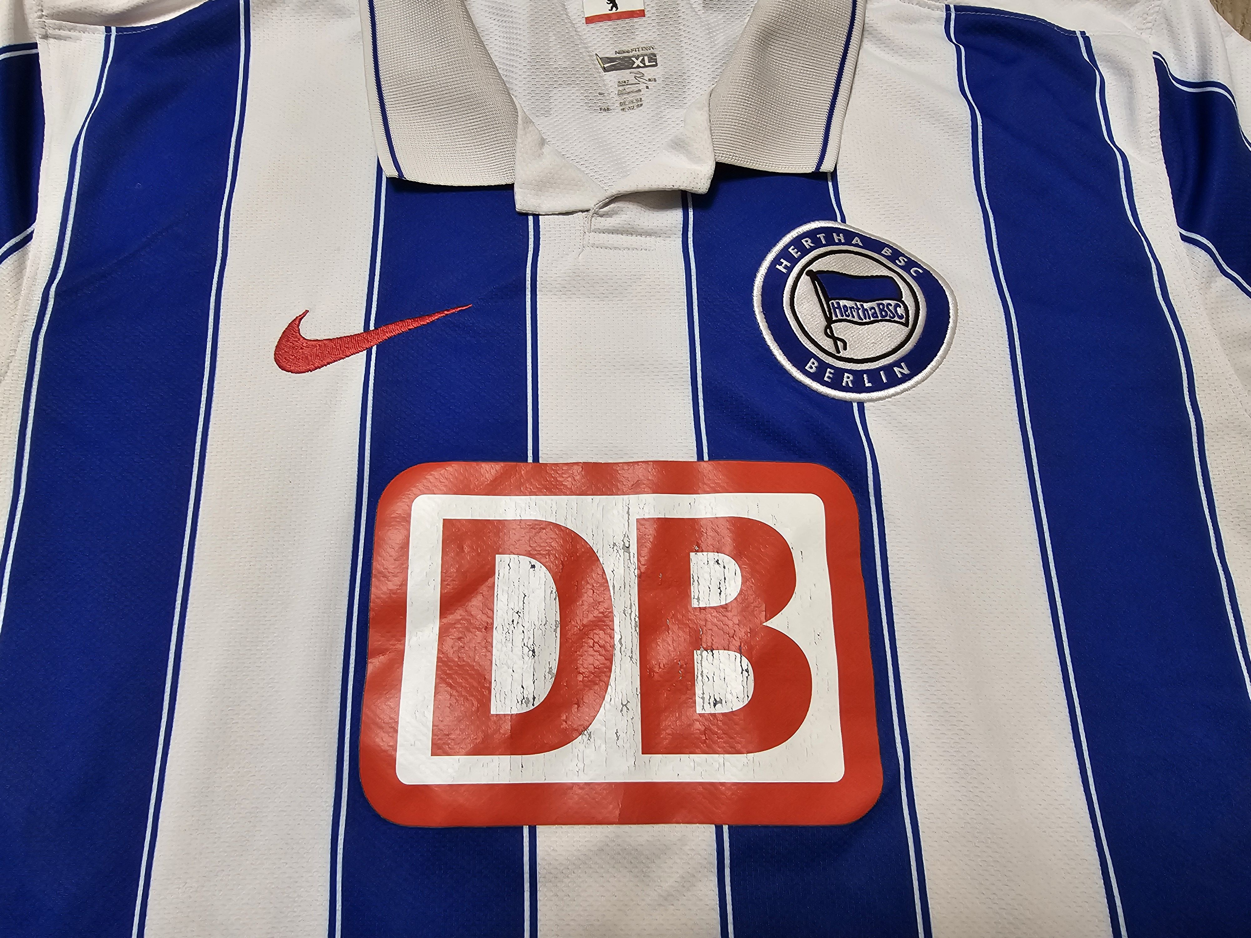 Nike HERTHA BERLIN 2009 2010 HOME FOOTBALL SHIRT SOCCER JERSEY Size US XL / EU 56 / 4 - 3 Thumbnail