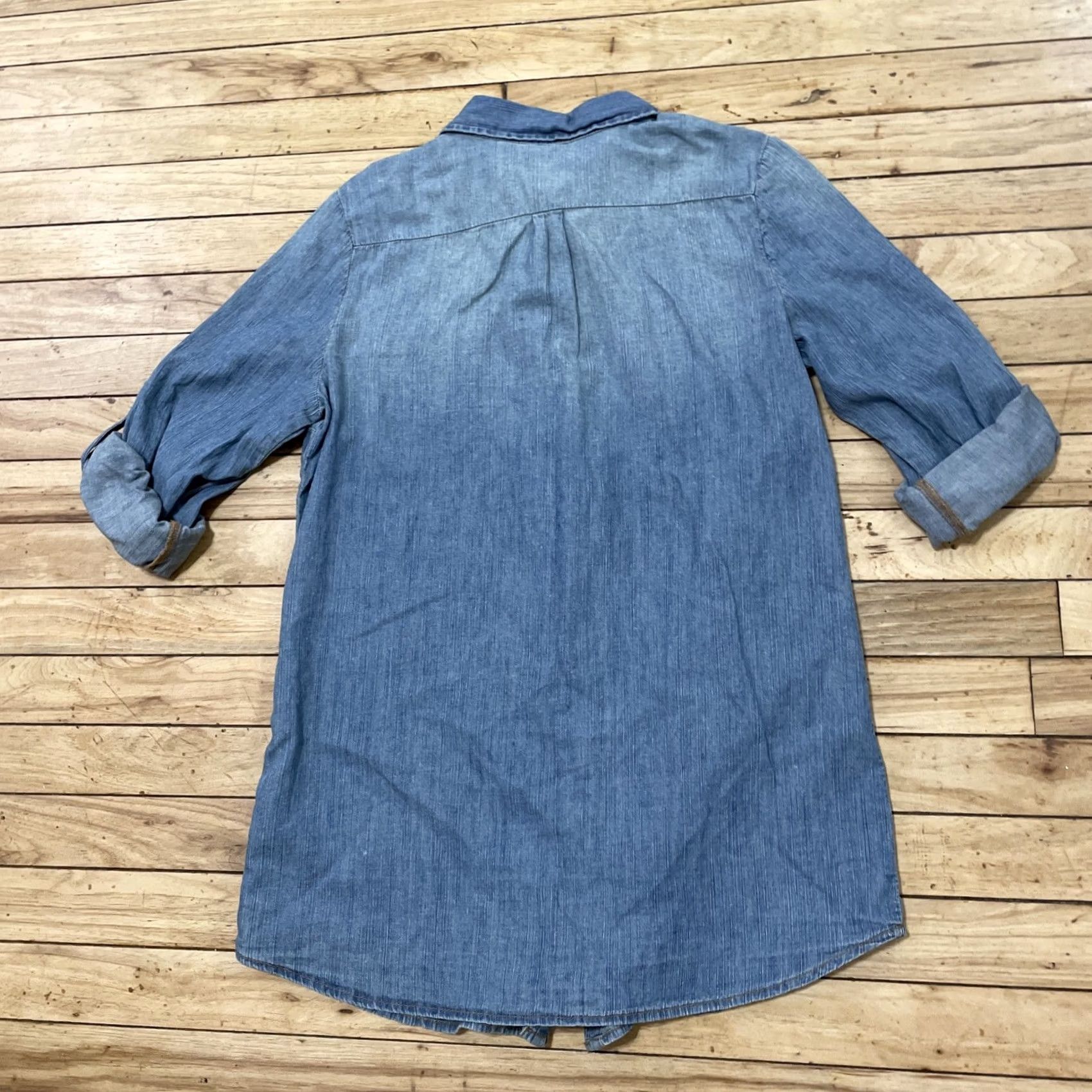 Vintage VINTAGE ANA New Approach Light Chambray Button Shirt Womens M Military Pocket Western M Size M / US 6-8 / IT 42-44 - 2 Thumbnail