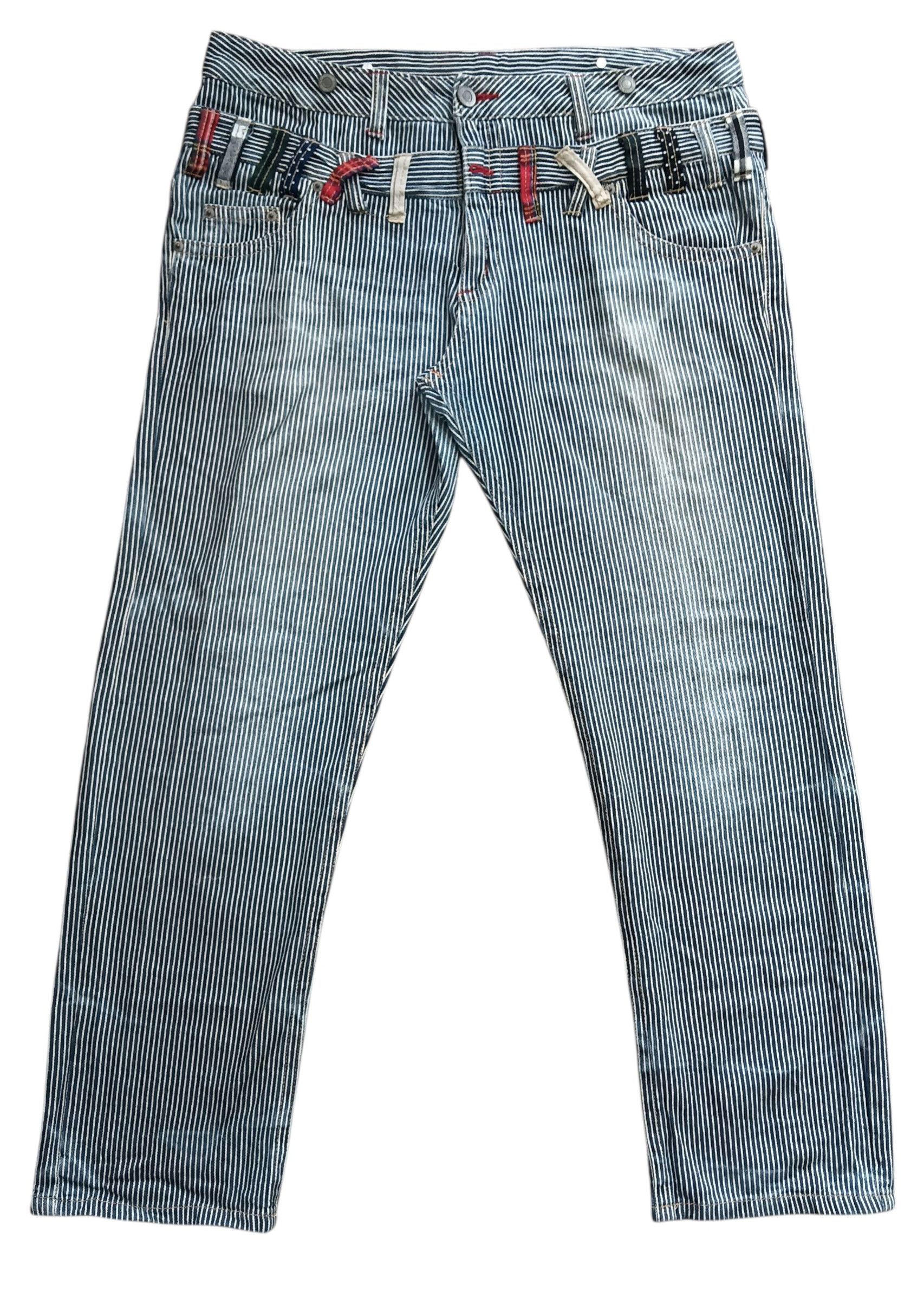 Other Double Waist Striped Jeans Size US 38 / EU 54 - 1 Thumbnail