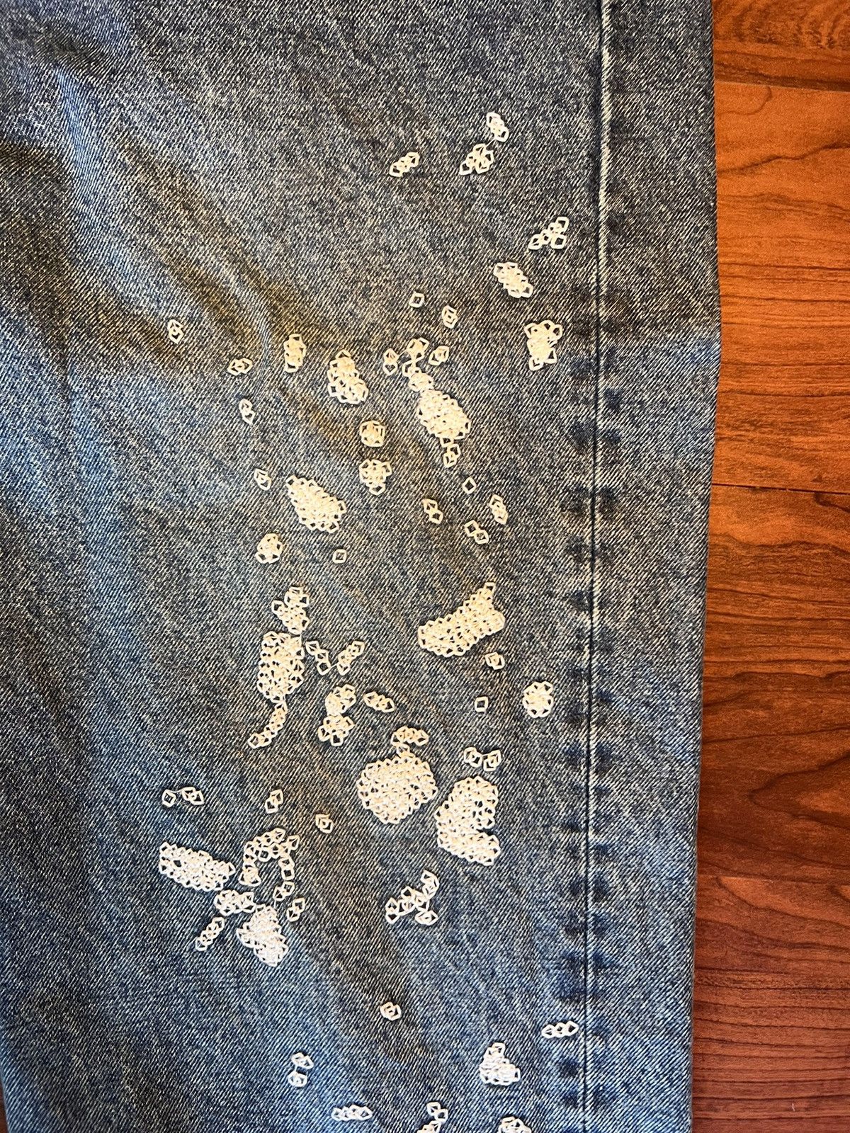 Fugazi Fugazi Chain Splatter Jeans Dark Washed XL Size US 36 / EU 52 - 4 Thumbnail
