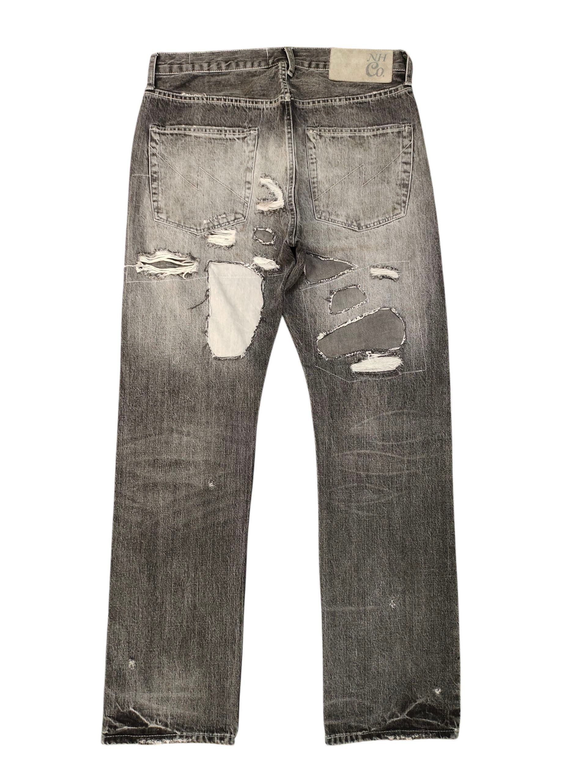 Neighborhood × Wtaps Neighborhood Dp-Mid Selvedge Patchwork Distress Denim Jeans Size US 34 / EU 50 - 8 Thumbnail
