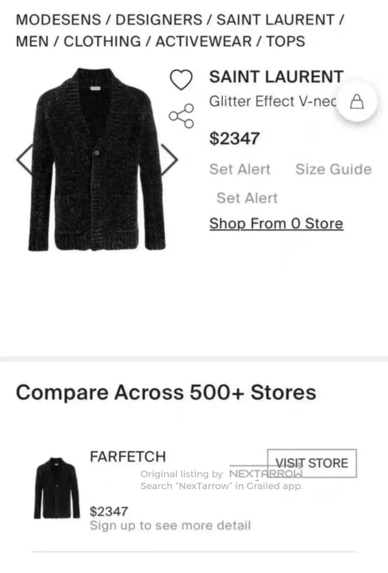Saint Laurent Paris Saint Laurent Paris Glitter Knit Open Cardigan i Size US XS / EU 42 / 0 - 8 Thumbnail