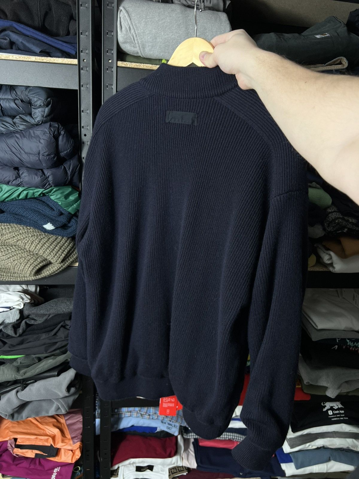 Paul & Shark Vintage Paul & Shark Heavy Wool Knit Bomber Navy XL Yachting Size US XL / EU 56 / 4 - 16 Thumbnail