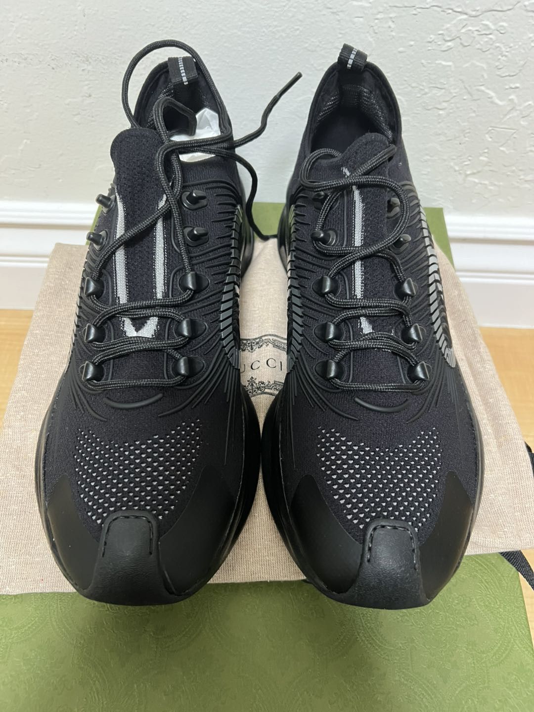 Gucci Gucci Run Sneaker 'All Black' 714658-USM10-8442 Size US 13 / EU 46 - 4 Thumbnail