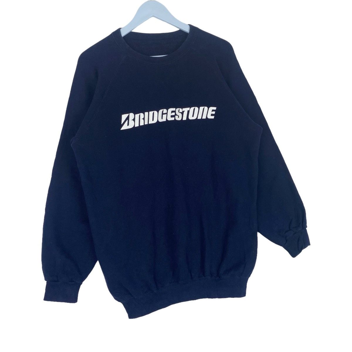 Designer × Vintage Bridgestone Sweatshirt Crewneck Navy Blue Pullover Jumper Size US L / EU 52-54 / 3 - 4 Thumbnail