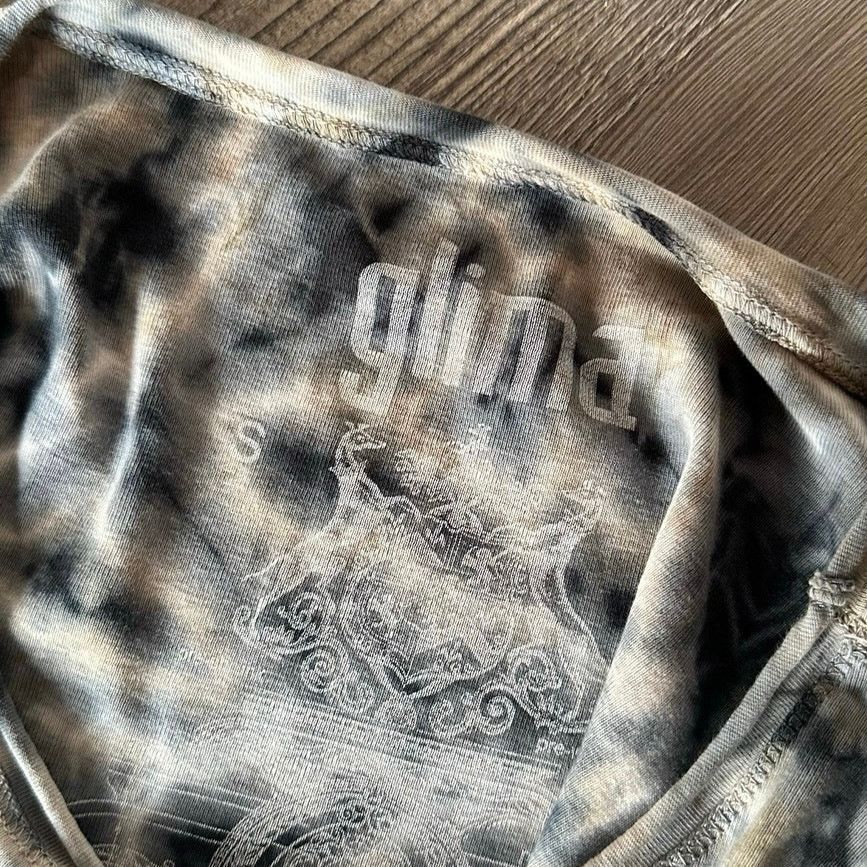 Other glima blue and beige tie die long sleeve top, lace details Size S / US 4 / IT 40 - 3 Thumbnail