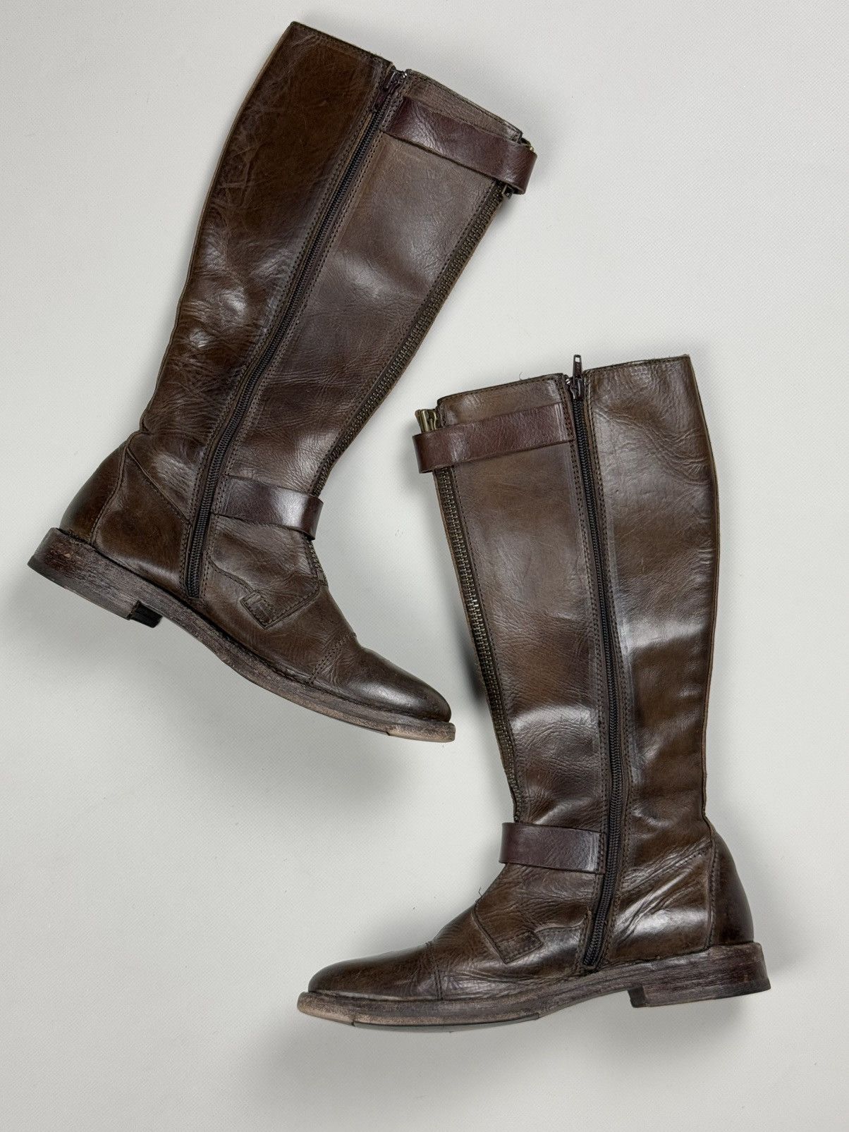 MoMA MOMA Ladies Avant-Garde Leather Full Zip High Boots Shoes Size US 8 / IT 38 - 5 Thumbnail