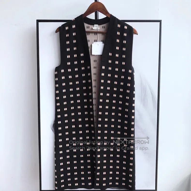 Hermes Hermes Black Knit Long Cardigan Size XXS / US 00 / IT 34 - 1 Thumbnail