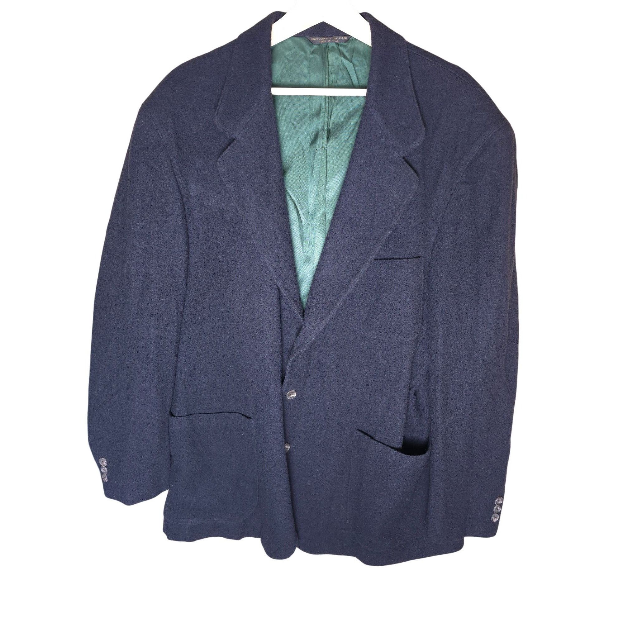Banana Republic Vintage Banana Republic Mens 100% Wool Blazer Navy Blue Made Size 42R - 1 Thumbnail