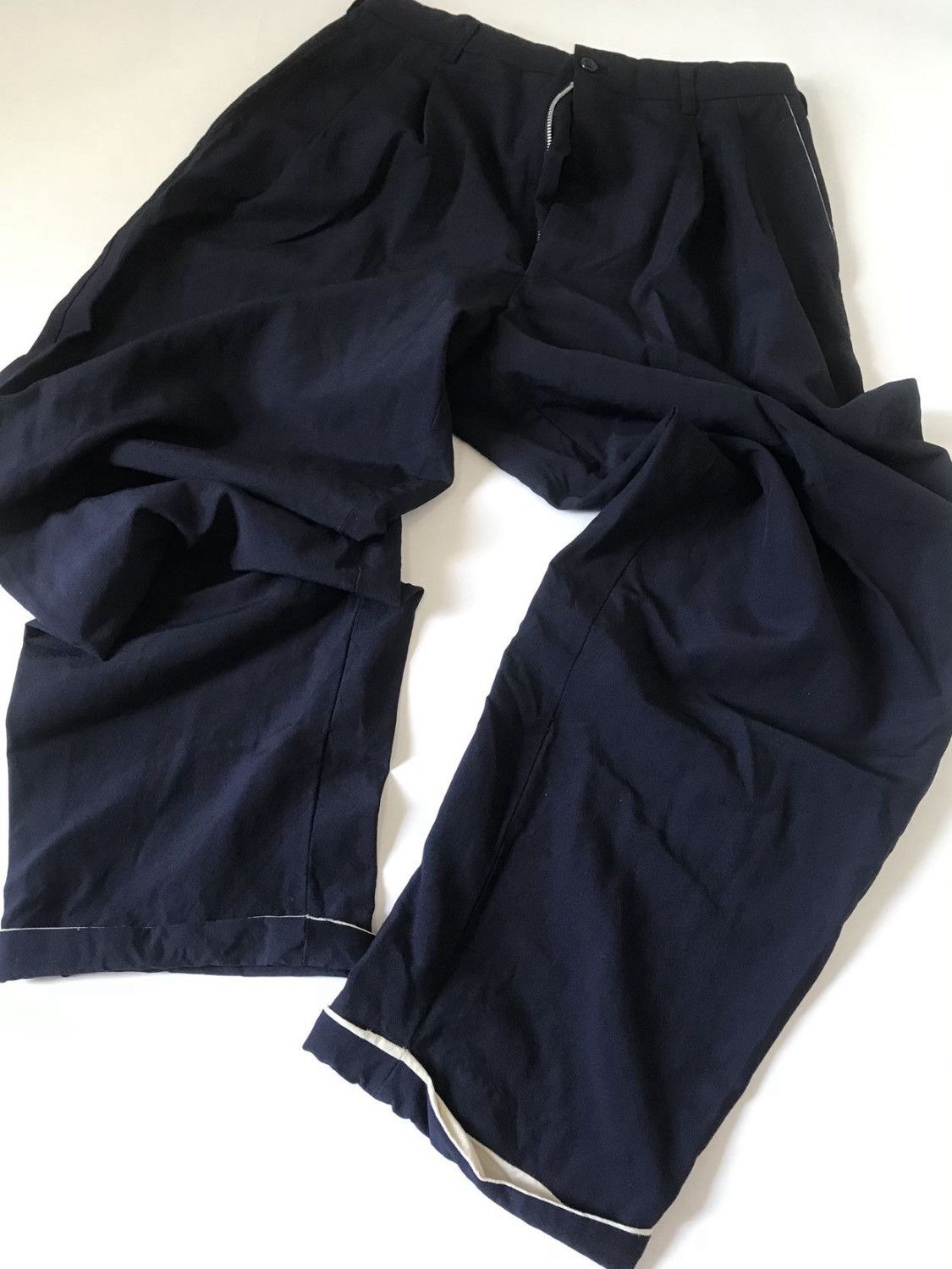 Comme des Garcons Vintage cdg homme AD91 cuffed wool trousers Size US 29 - 3 Thumbnail