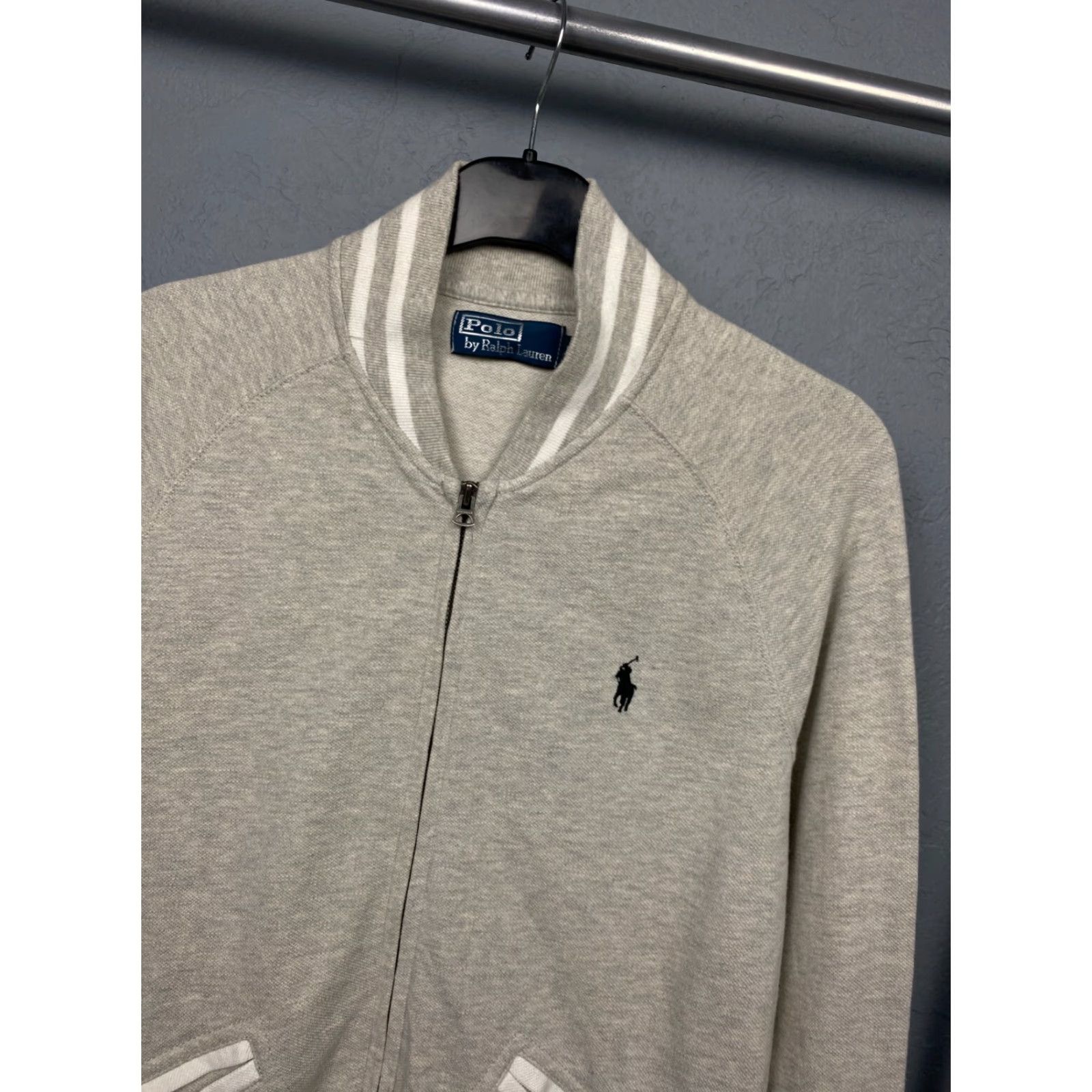 Ralph Lauren Polo Ralph Lauren Jacket Bomber Shirt Mens M Gray Cotton Zip Hoodie Size US M / EU 48-50 / 2 - 2 Thumbnail