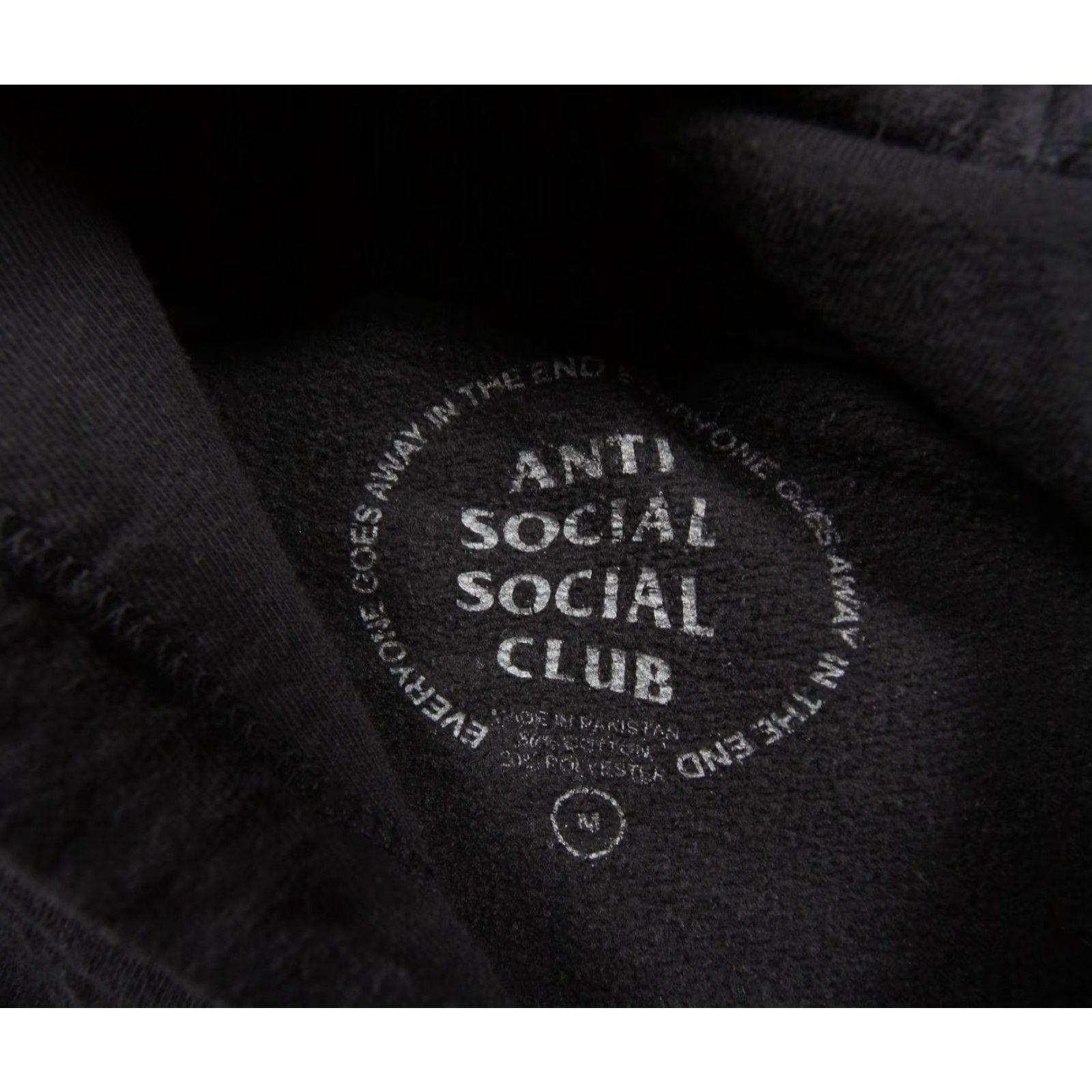 Anti Social Social Club Anti Social Social Club Hoodie Mens Medium Black Sweatshirt Streetwear Pullover Jacket Hoodie Size US M / EU 48-50 / 2 - 7 Thumbnail