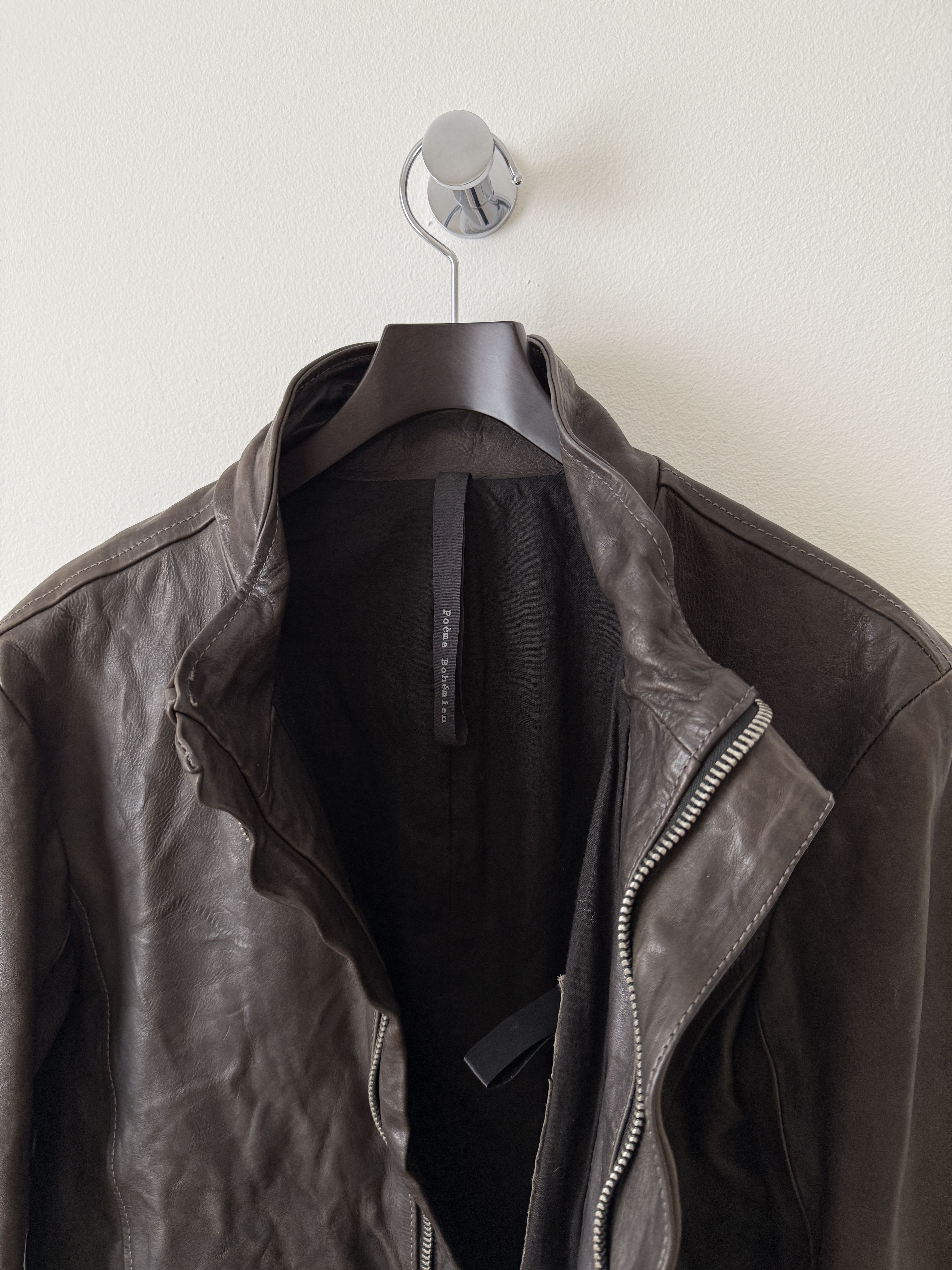 Poeme Bohemien Leather Moto Jacket Size US M / EU 48-50 / 2 - 8 Thumbnail