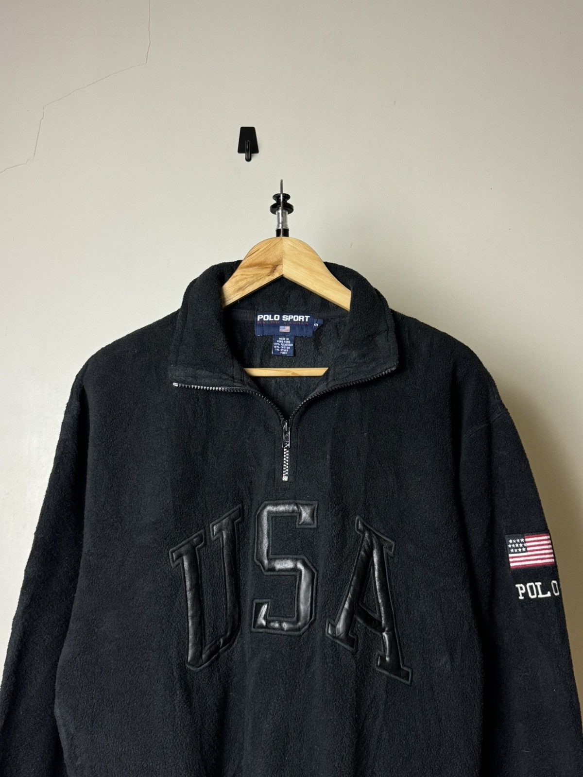 Polo Ralph Lauren × Ralph Lauren × Vintage Polo sport usa quarter zipper jacket Size US M / EU 48-50 / 2 - 2 Thumbnail