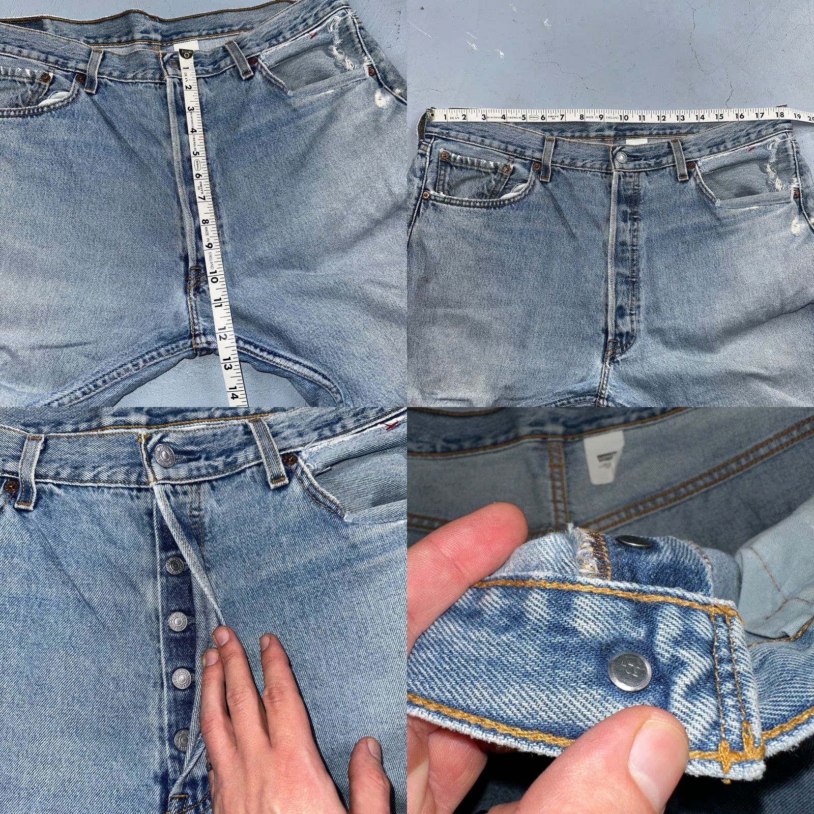 Levi's VINTAGE Levi's 501 Jeans Men 38x30 Light Wash Denim Straight 90s 501 Series 90s Theme Size US 38 / EU 54 - 8 Thumbnail