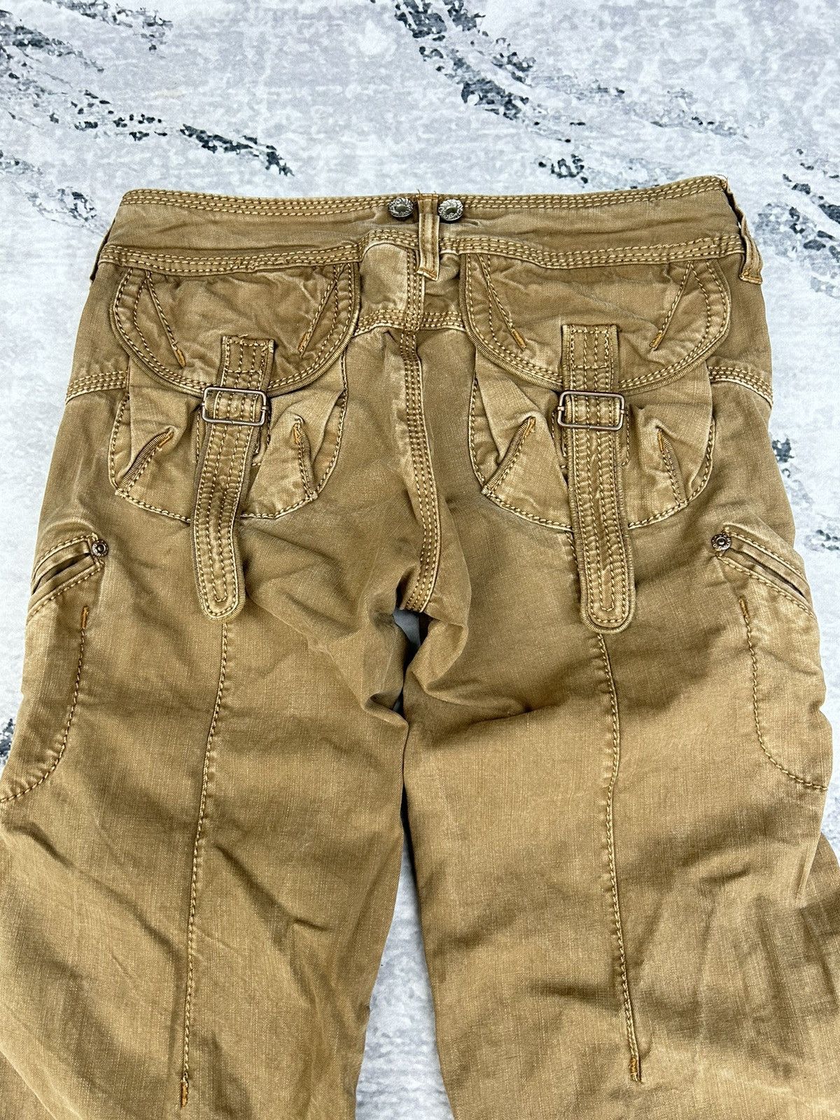 Japanese Brand Super Flared Flamingo Firm Pants Size 27" / US 4 / IT 40 - 2 Thumbnail