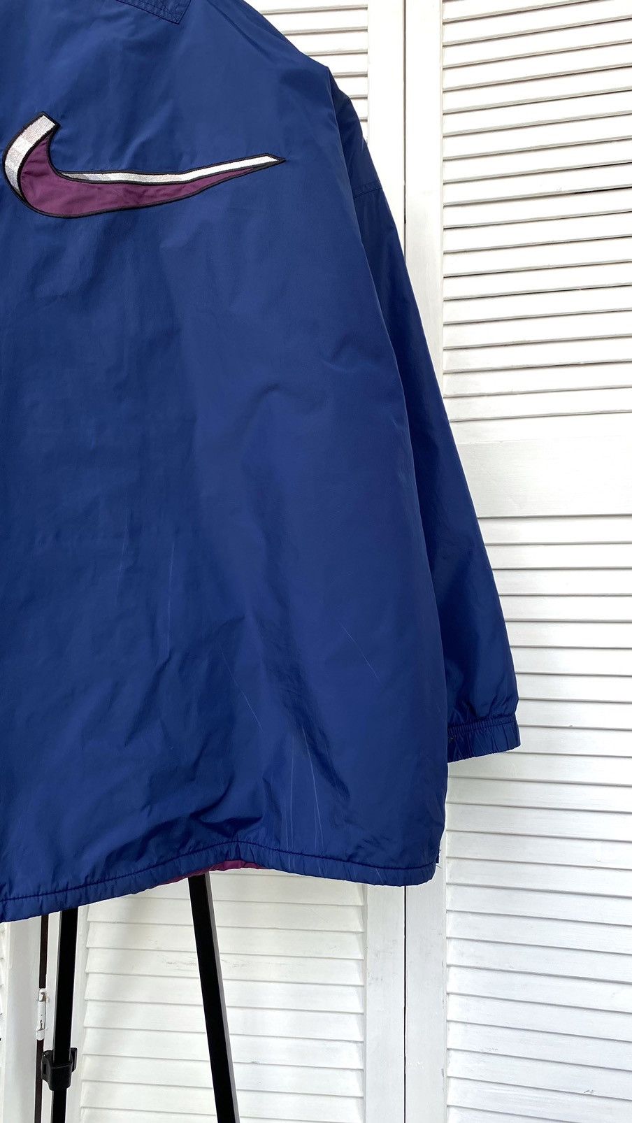 Nike × Vintage Vintage Nike Big Swoosh Logo Nylon Coat Jacket Size US L / EU 52-54 / 3 - 10 Thumbnail