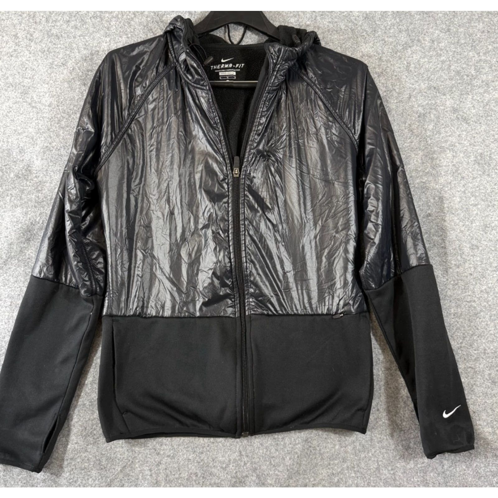 Nike Nike Therma-Fit Hooded Jacket Womens M Black Full-Zip Fleece Water Repellent Size M / US 6-8 / IT 42-44 - 2 Thumbnail