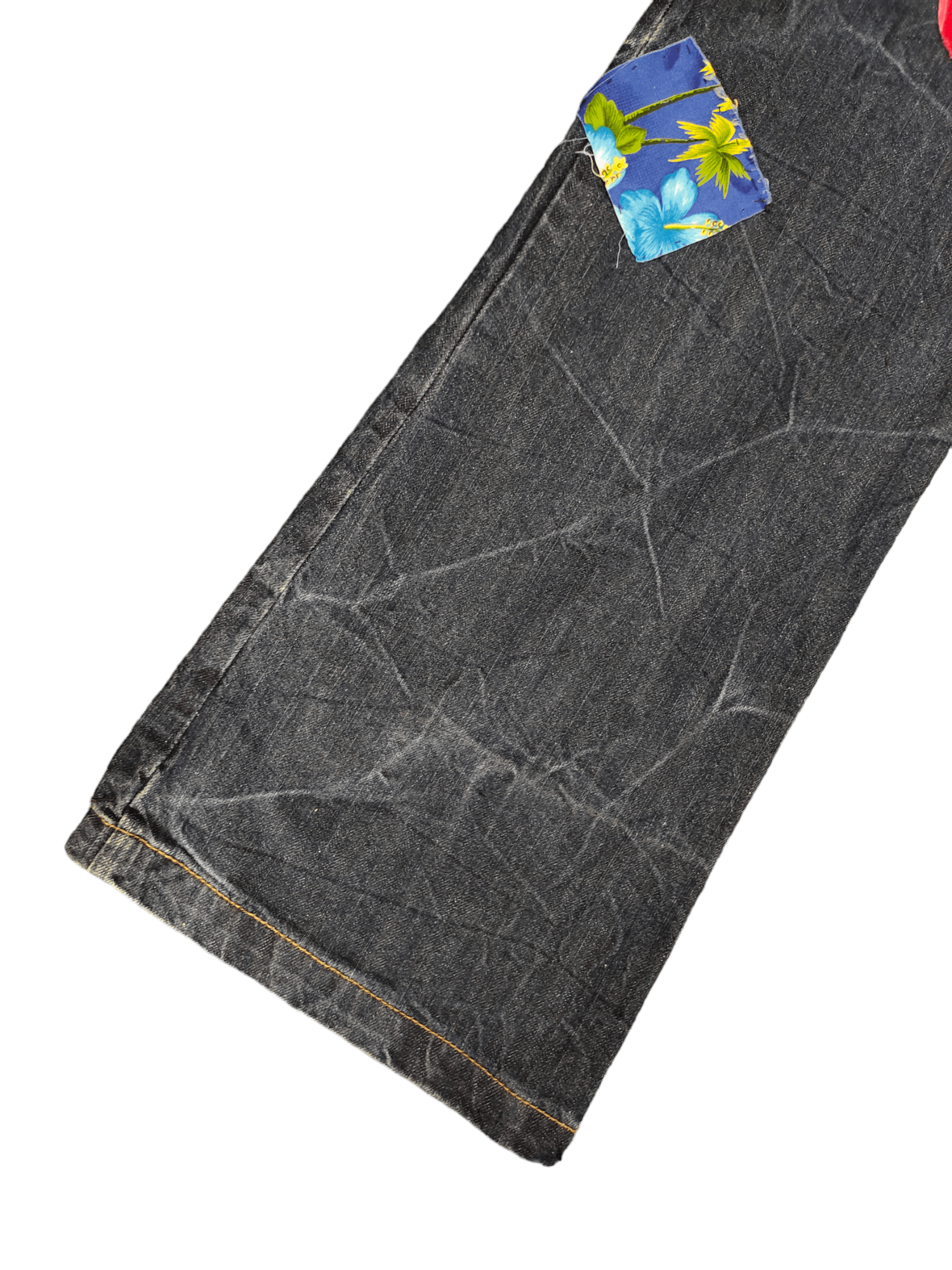 If Six Was Nine Flare Jeans Japan Patchwork Faded Boot Cut Y2k Lgb Size US 29 - 19 Thumbnail