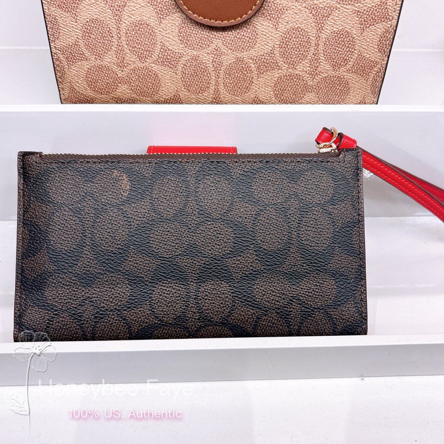 Coach Phone Wallet In Signature Canvas CW780 Size ONE SIZE - 4 Thumbnail