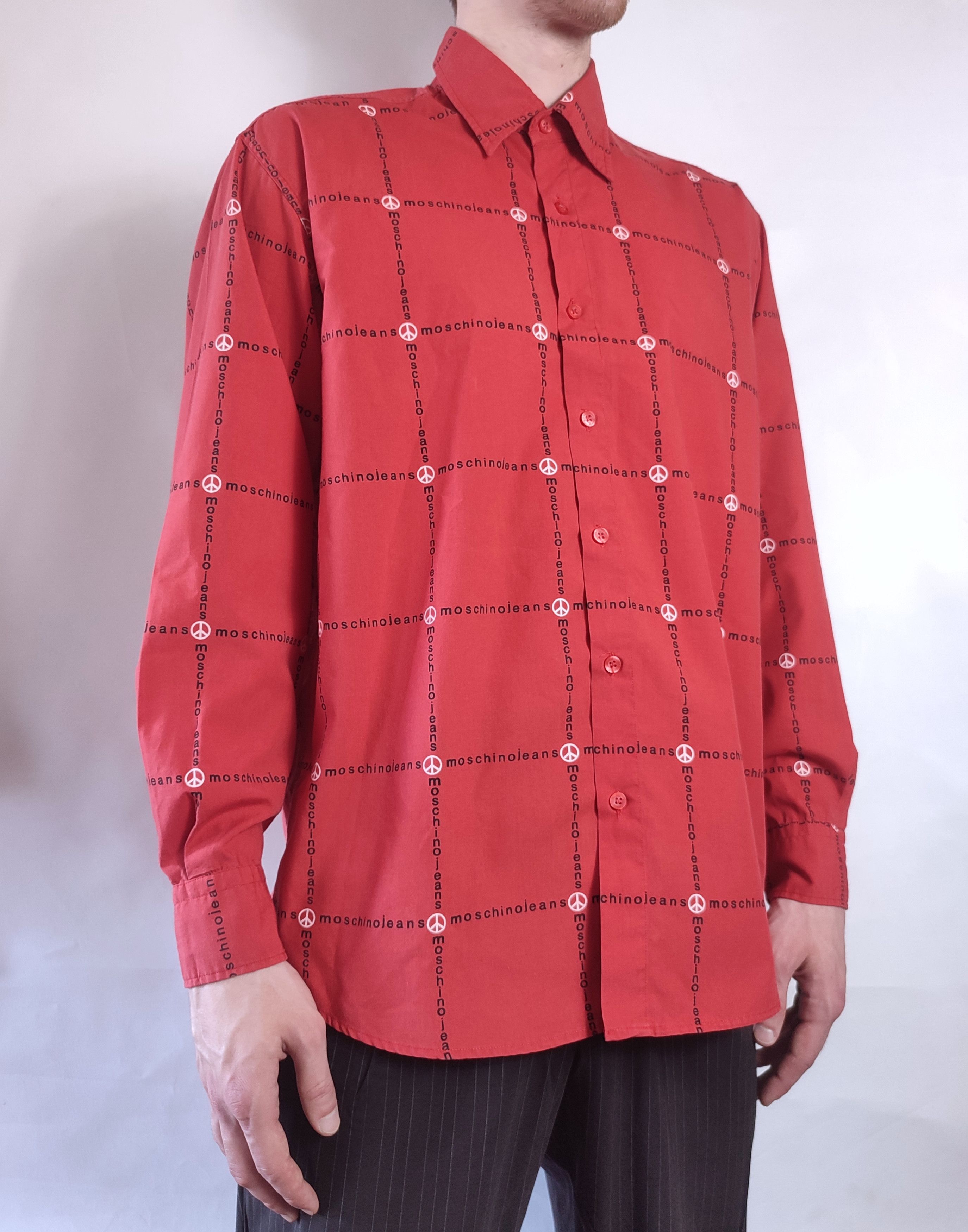 Moschino Moschino vintage shirt monogram Size US L / EU 52-54 / 3 - 1 Thumbnail