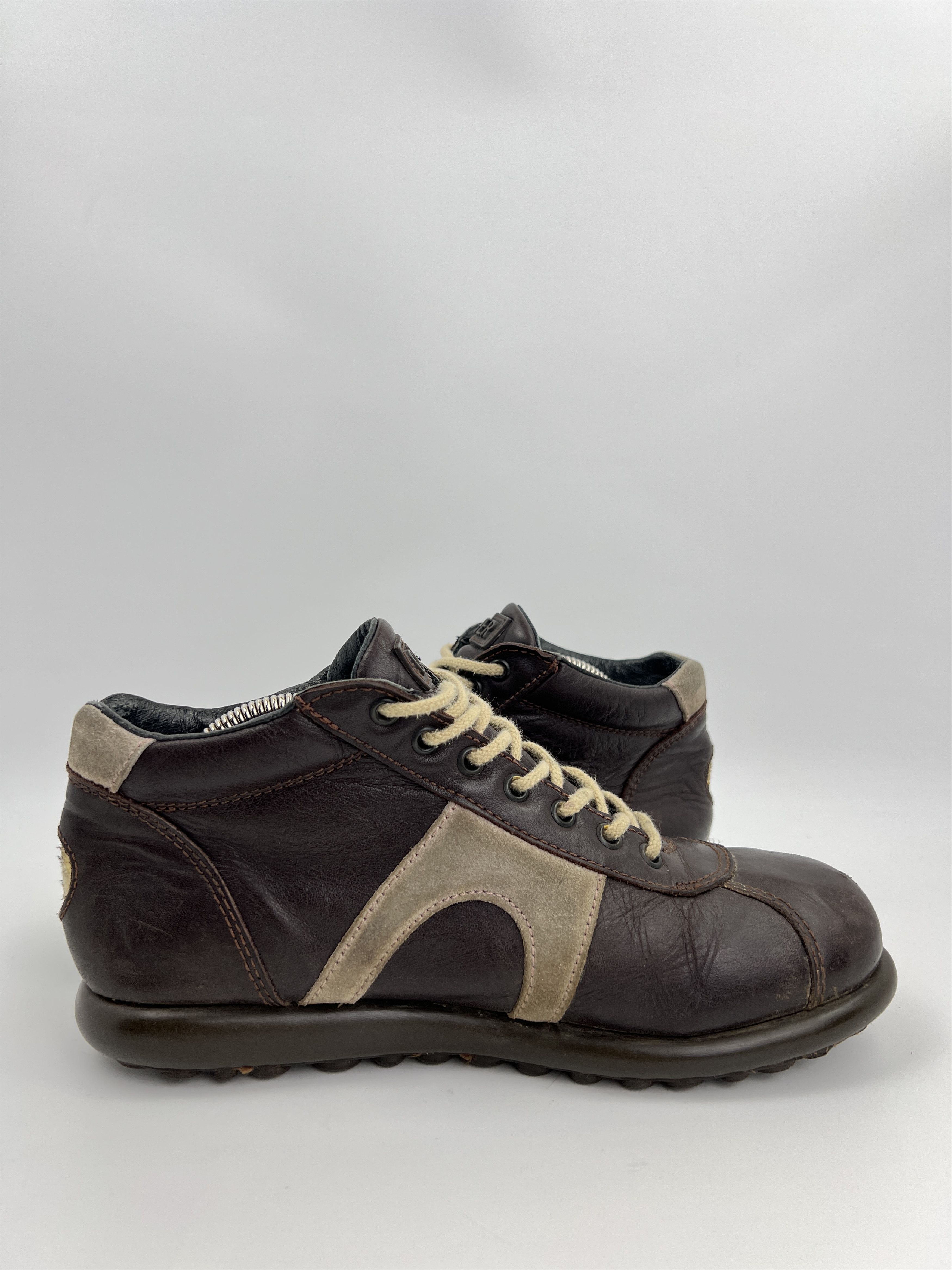 Camper Vintage Camper Mid Brown Leather Boots Gorpcore Bubble Sole Size US 10 / IT 40 - 5 Thumbnail