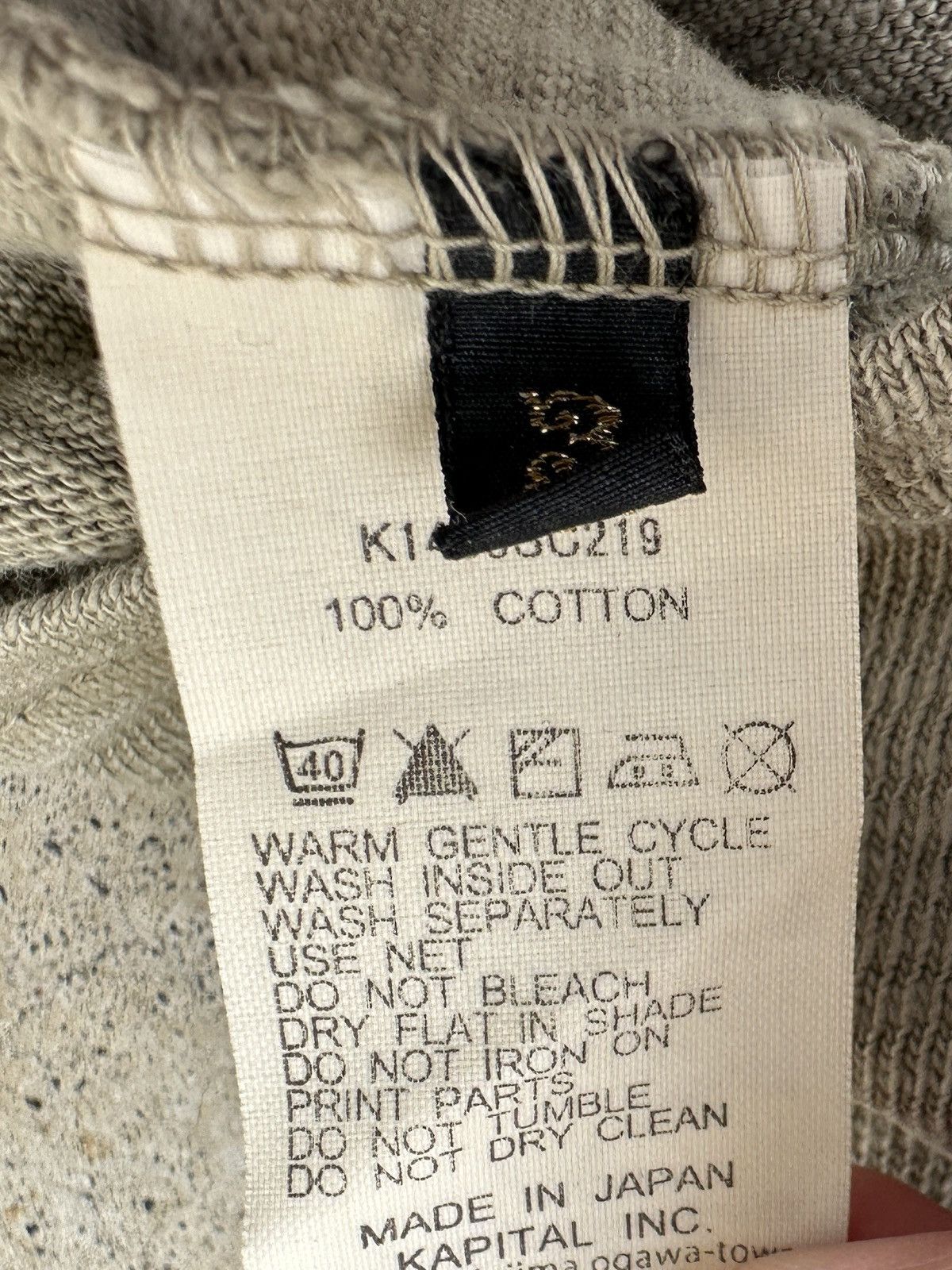 Kapital Kapital XBW layered Ivory loopwheel lettered Henley tee Size US L / EU 52-54 / 3 - 8 Thumbnail
