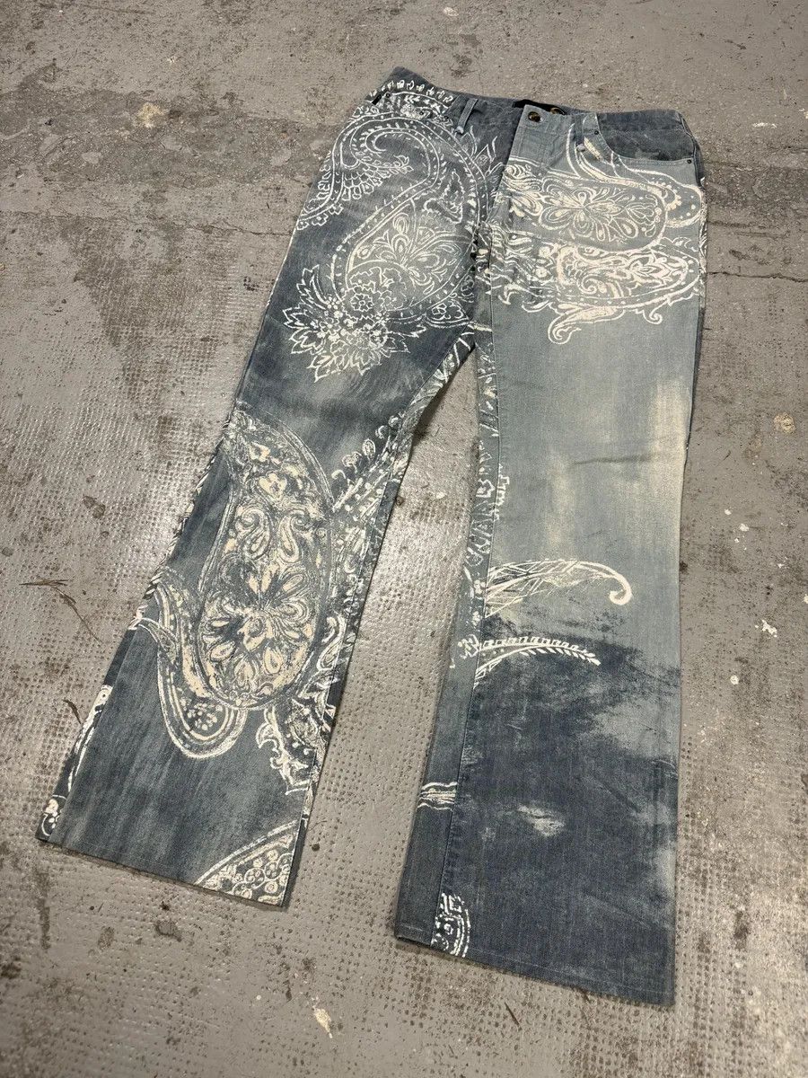 Just Cavalli AW2003 Cavalli Blue Asian World Tribal Pants Size US 32 / EU 48 - 9 Thumbnail