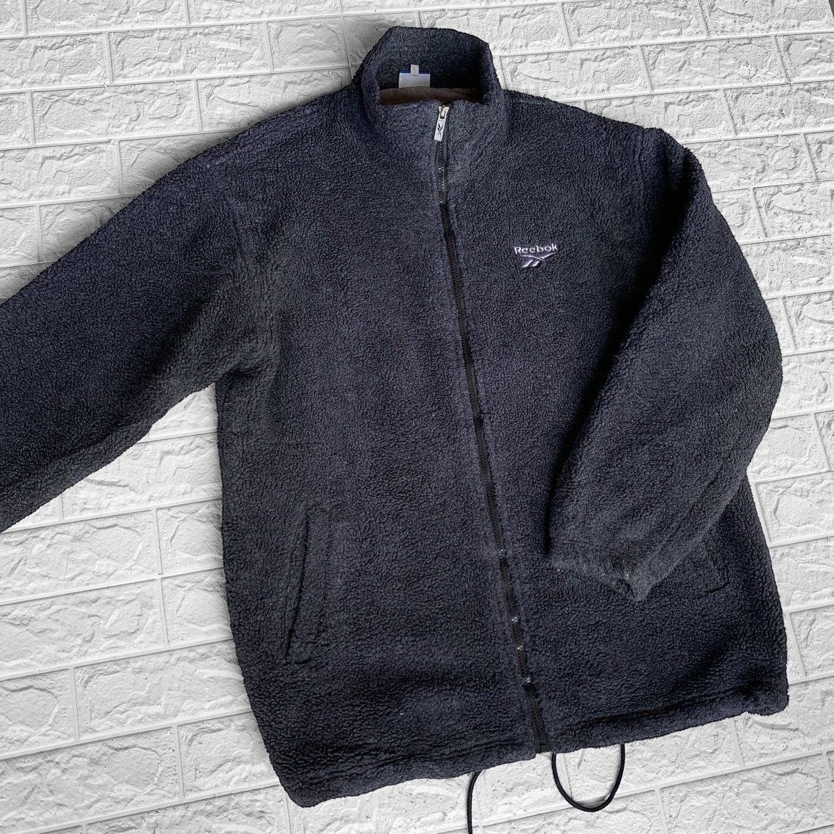 Vintage Reebok Fleece Jacket Embroidered Logo