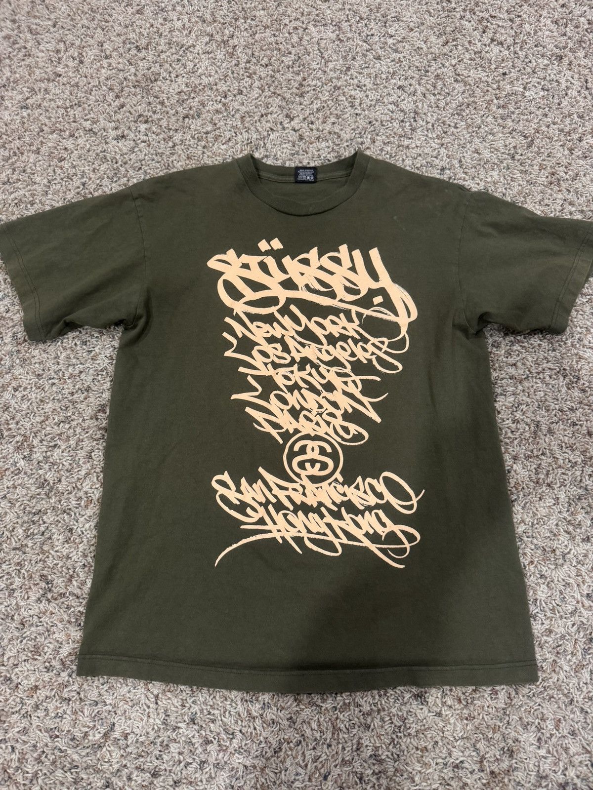 Khaki Stussy Streetwear Tee